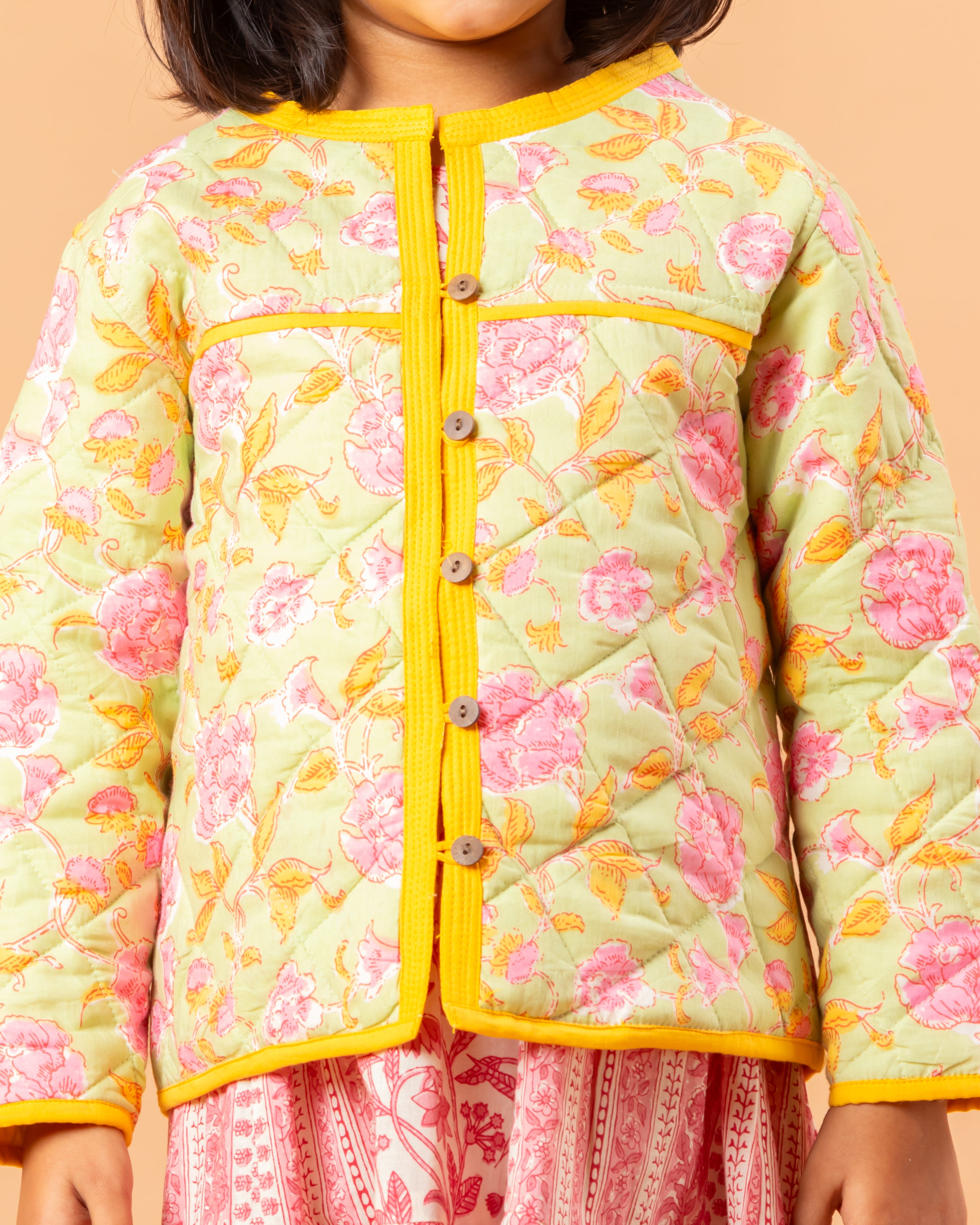 Quilted Reversible Jacket Pista Jaal