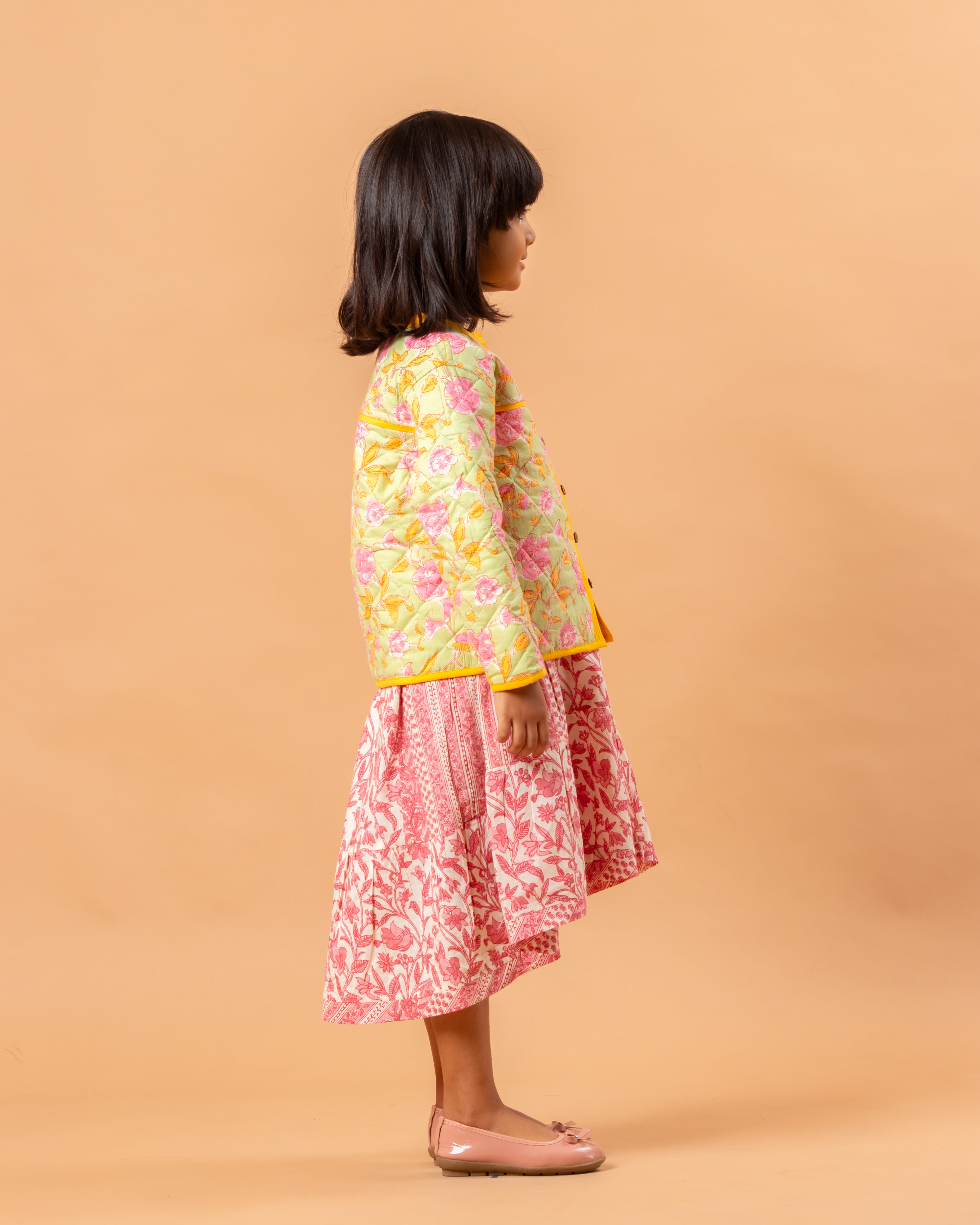 Quilted Reversible Jacket Pista Jaal