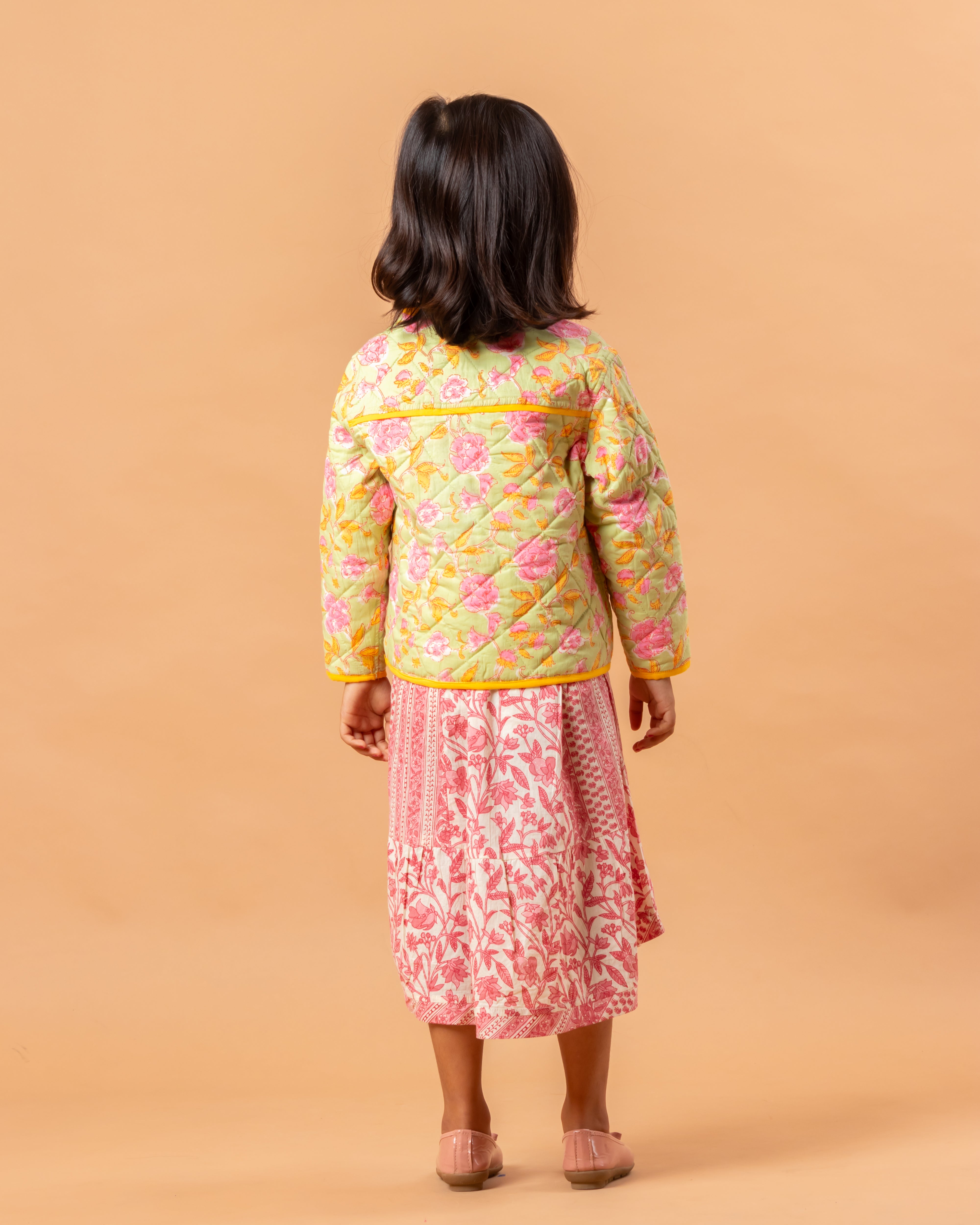 Quilted Reversible Jacket Pista Jaal