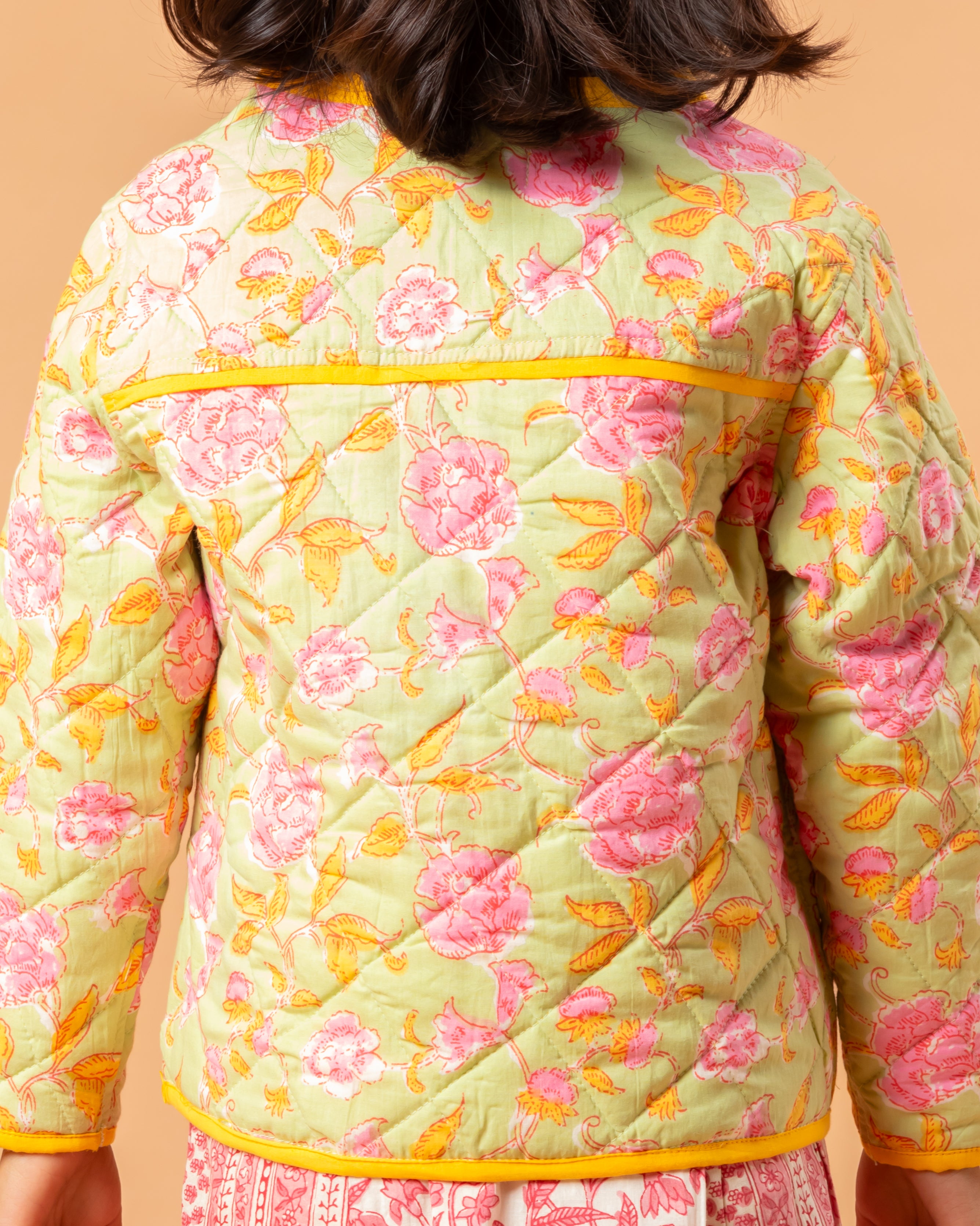 Quilted Reversible Jacket Pista Jaal