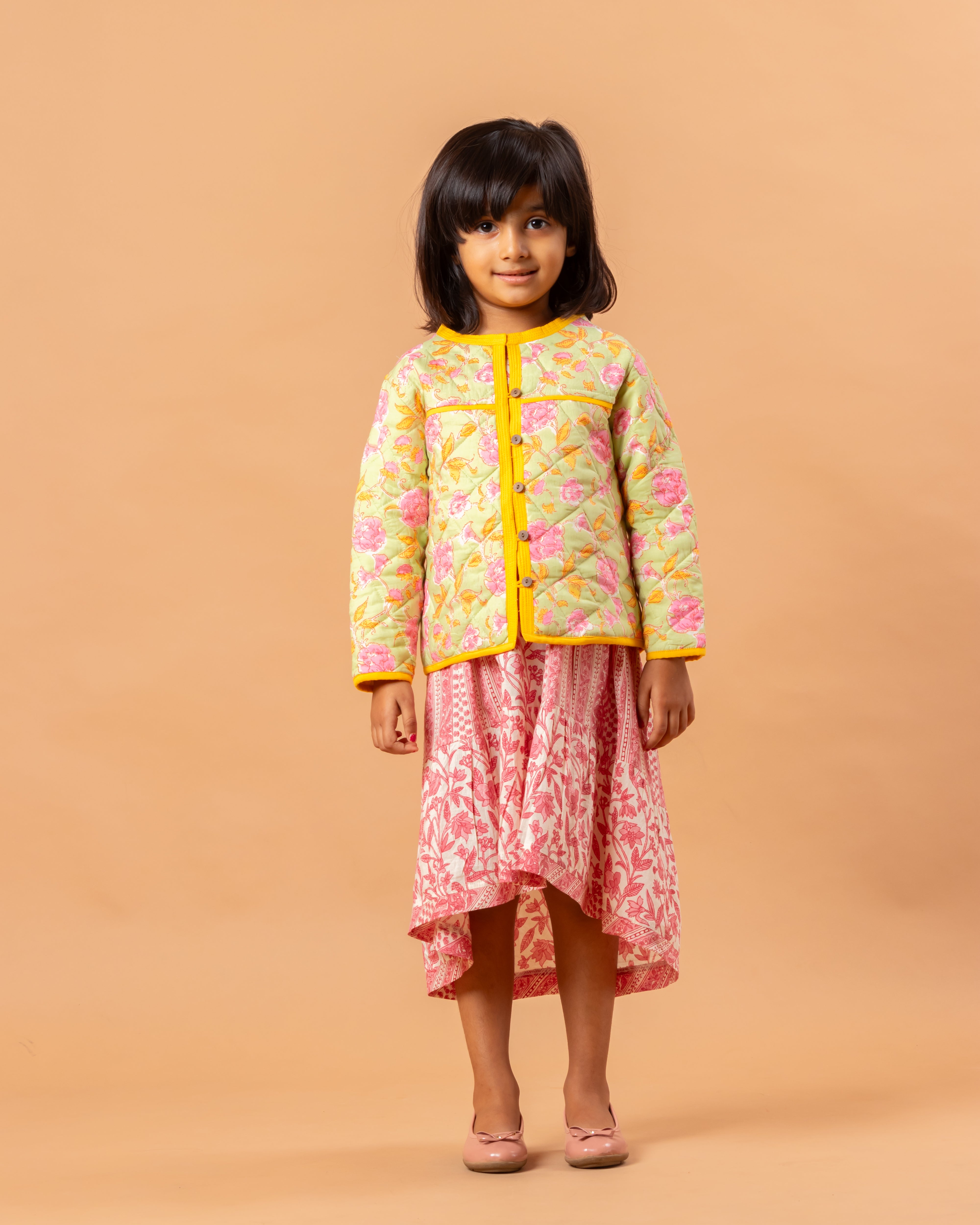 Quilted Reversible Jacket Pista Jaal