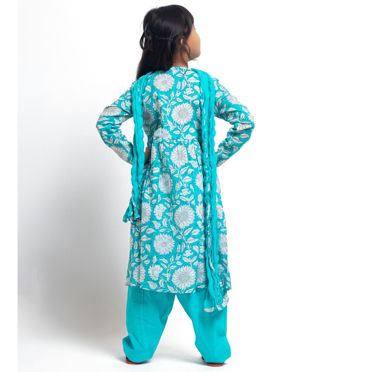 Papiha Kurta Set Turq Jaal