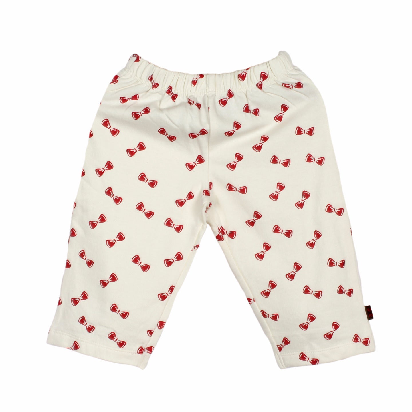 Printed Baby Knit Pants Off White