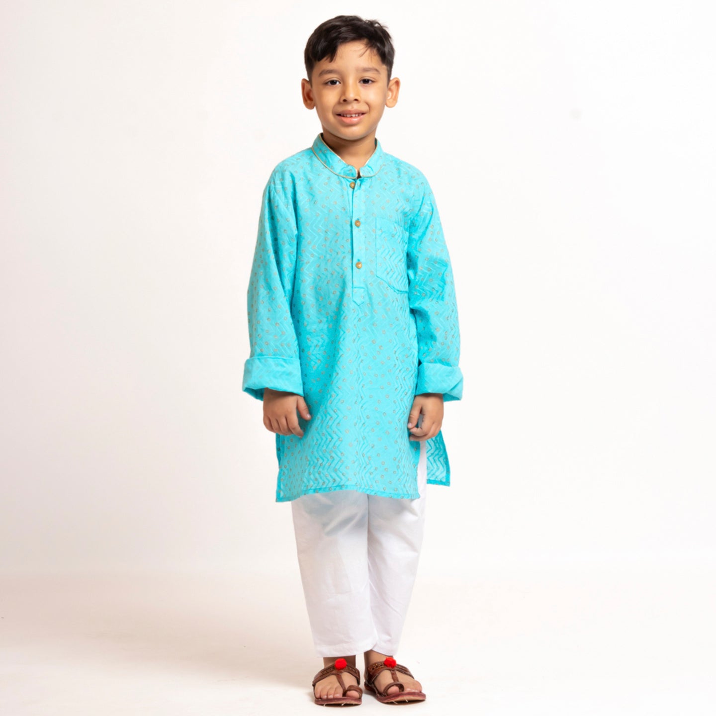 Boy's kurta Pyjama Set Turq