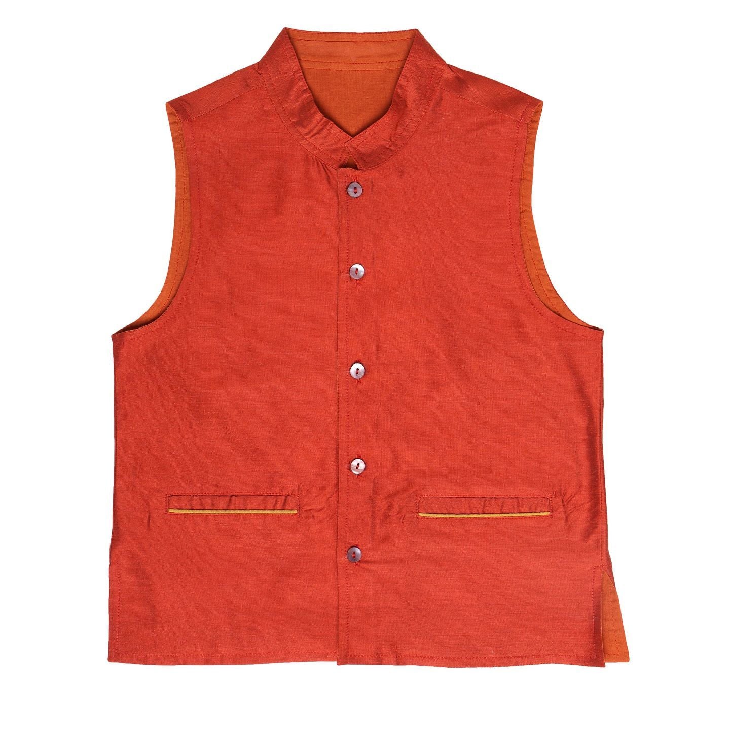 Boy's Nehru Jacket Rust