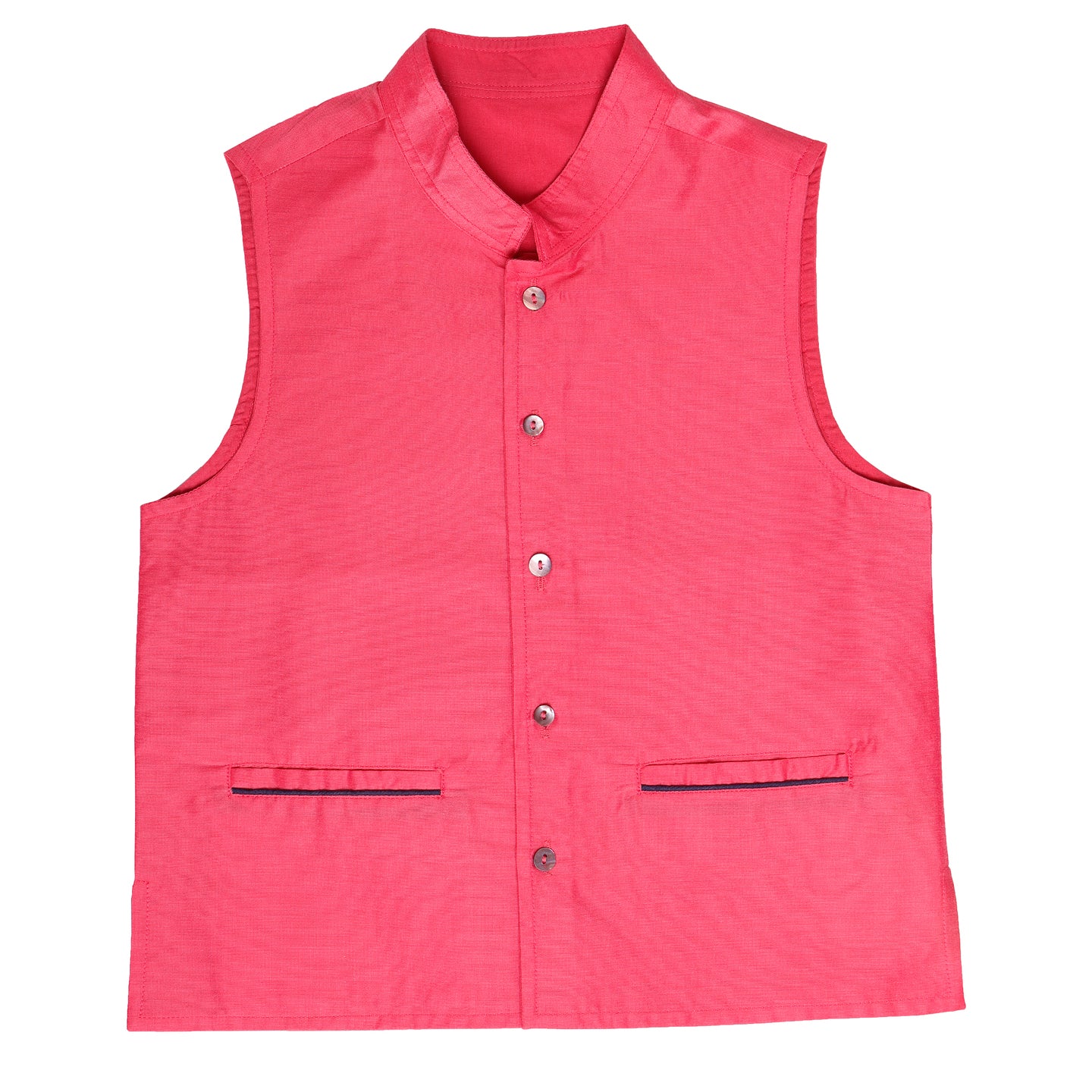 Boy's Nehru Jacket Coral