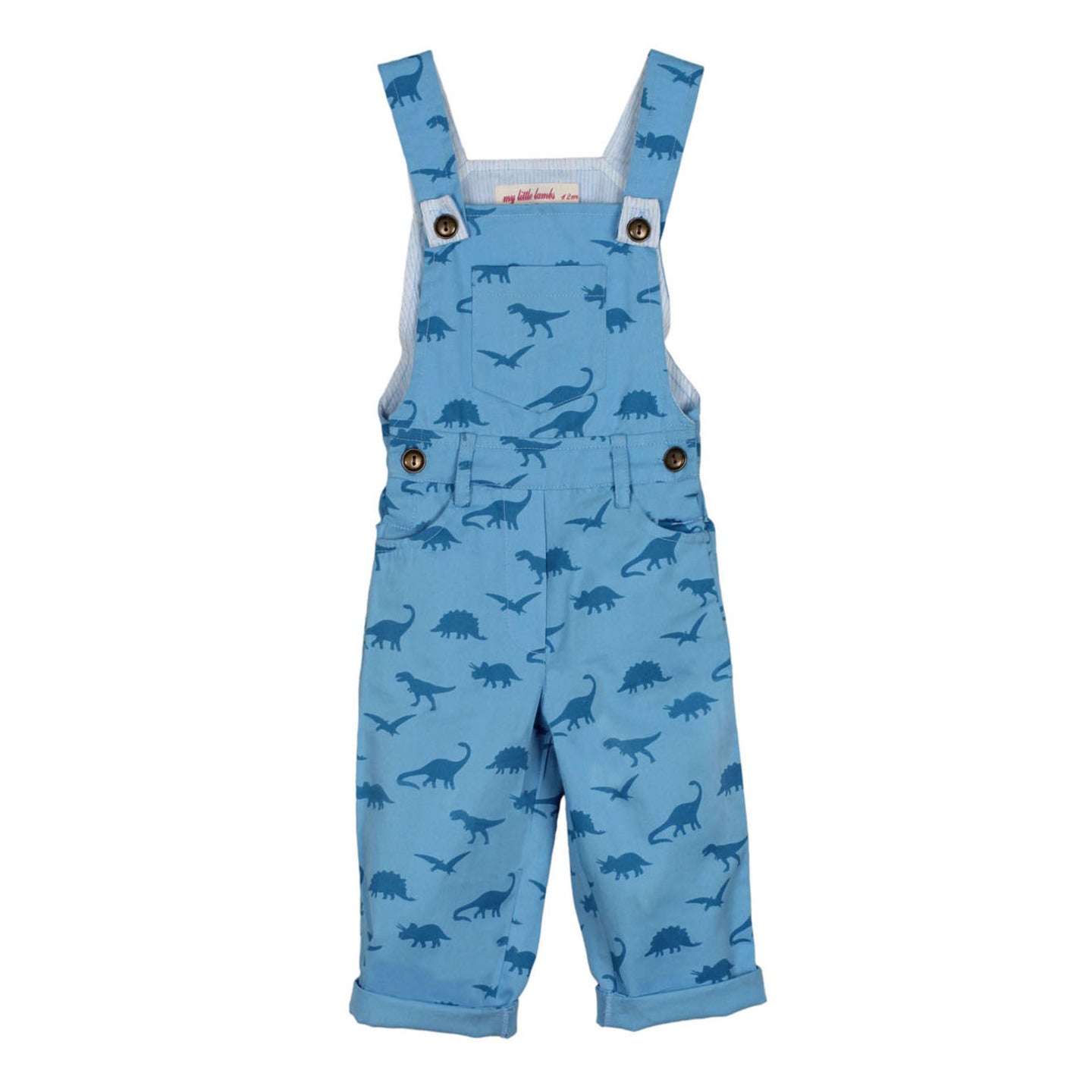Printed Twill Dungree Dino Blue