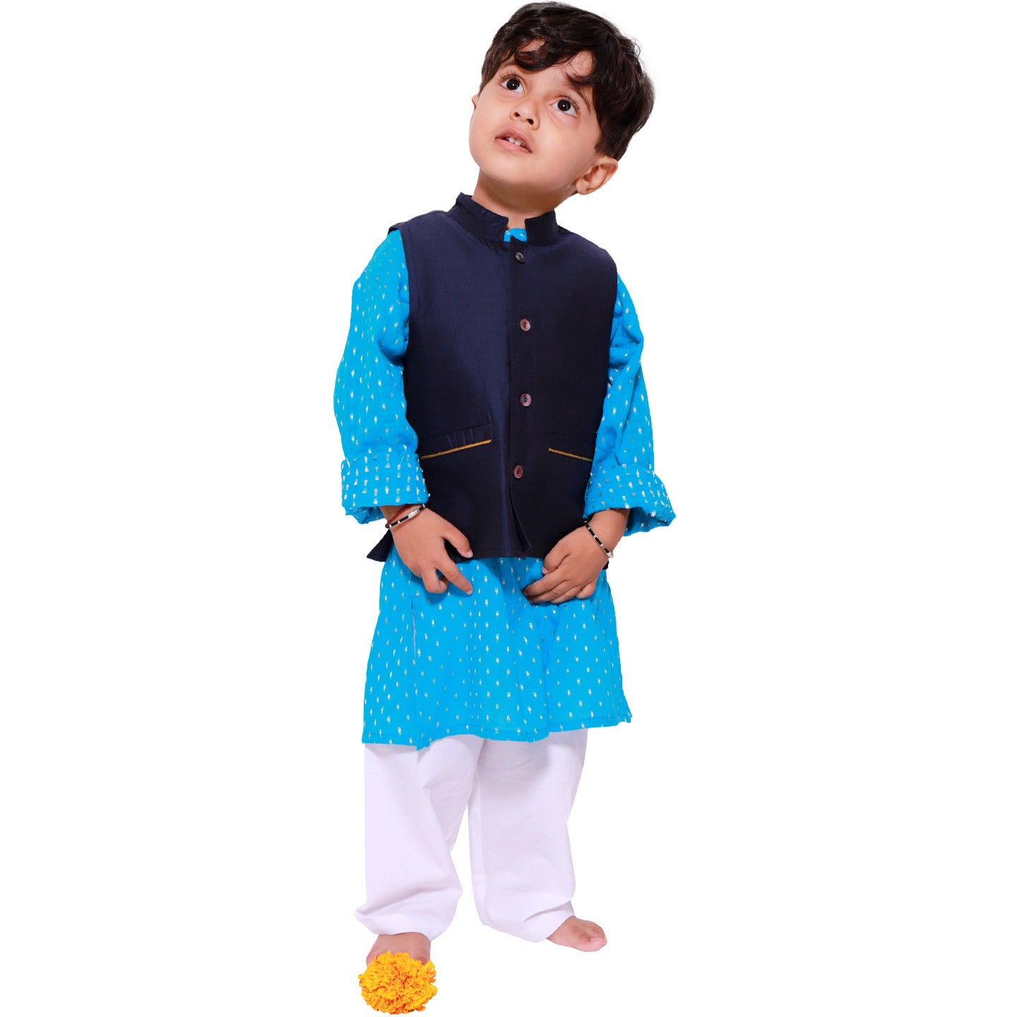 Boy's Nehru Jacket Navy