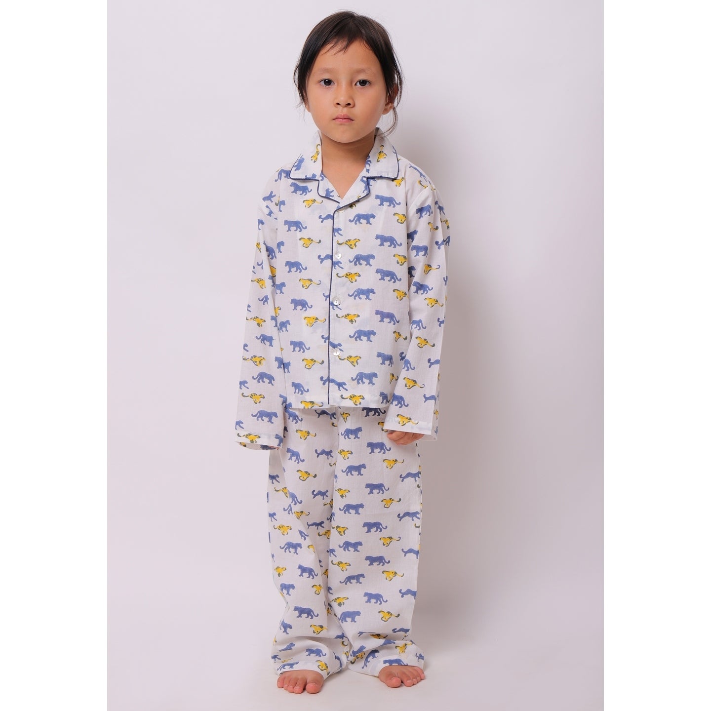 Leopard Unisex Night Suit Blue