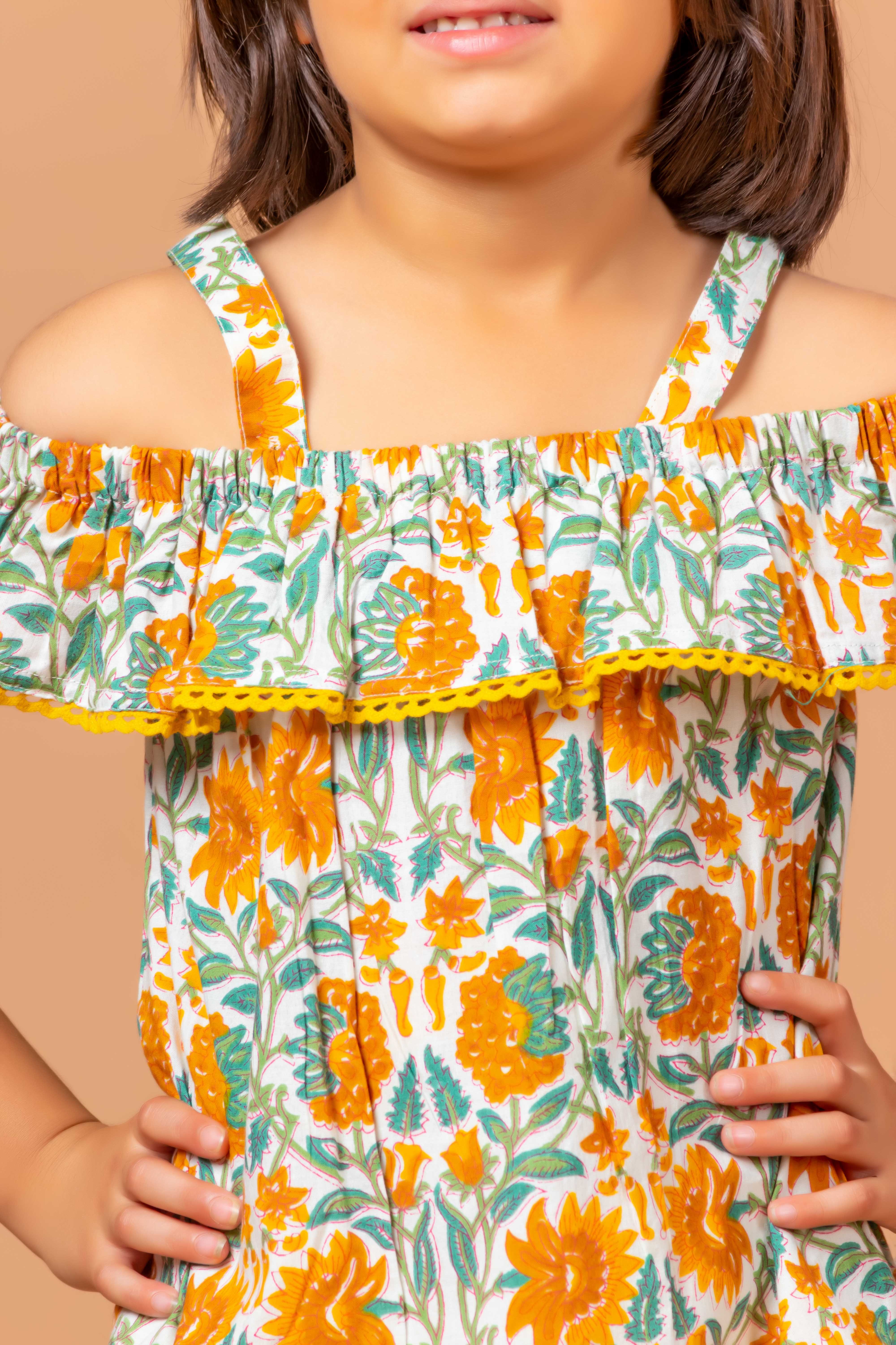 Girls Printed Top Meesha Multi jaal