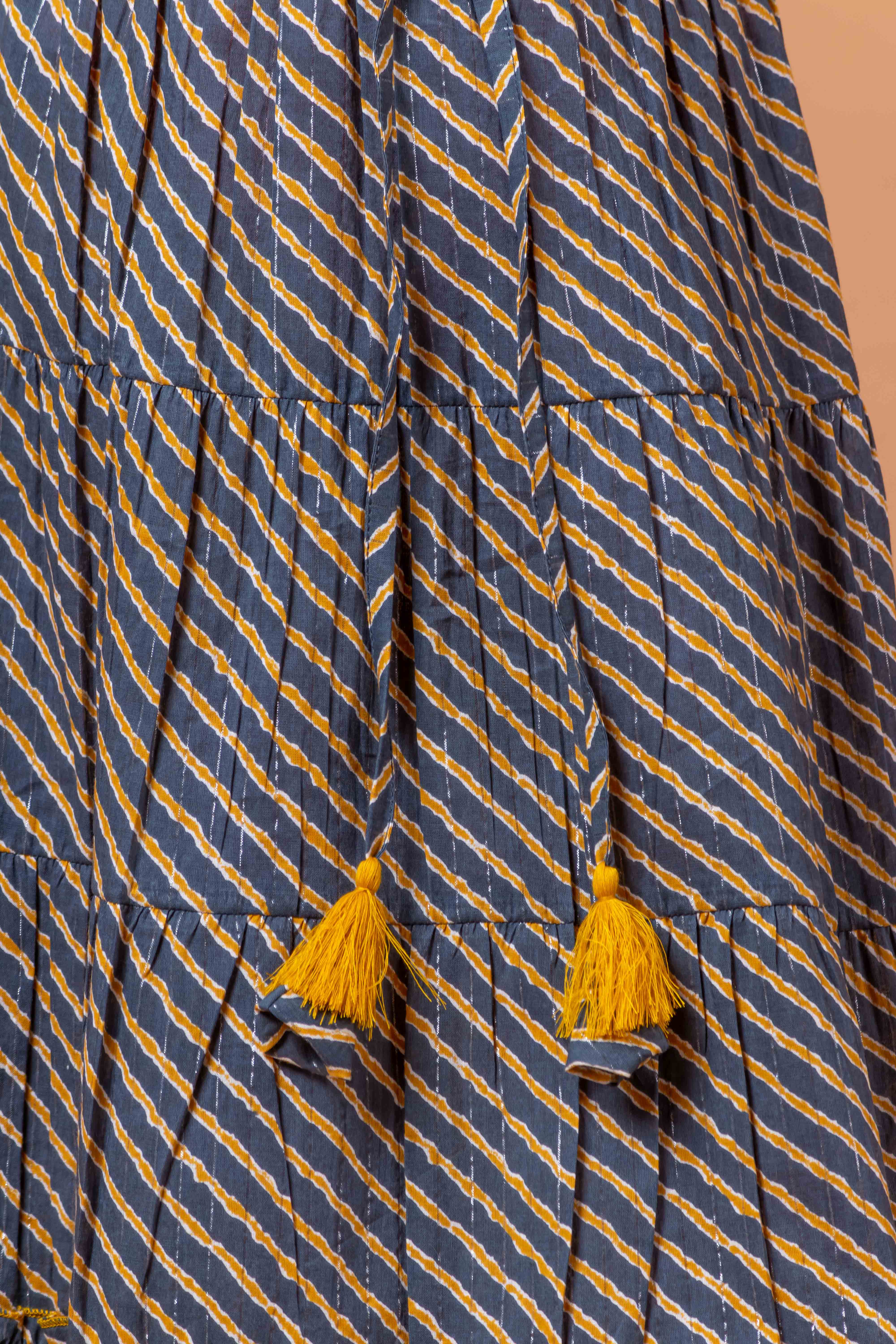 Girls Lehenga Choli Set Sawan Floral Grey