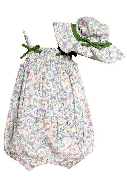 Purple Esmee Romper + Hat