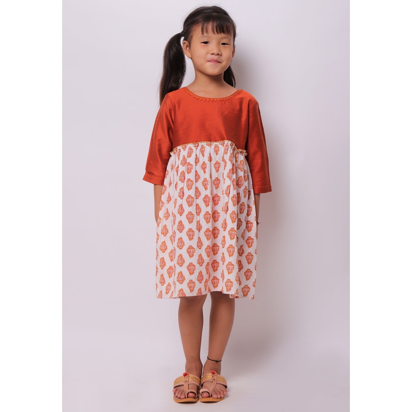 Silvia Dress Rust Red Buti