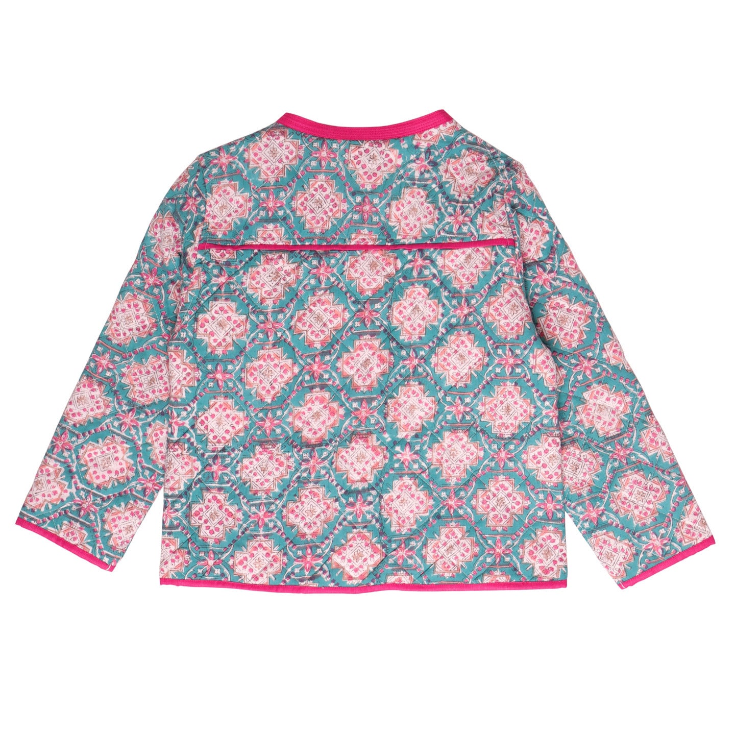 Unisex Quilted Jacket Mandala Turq