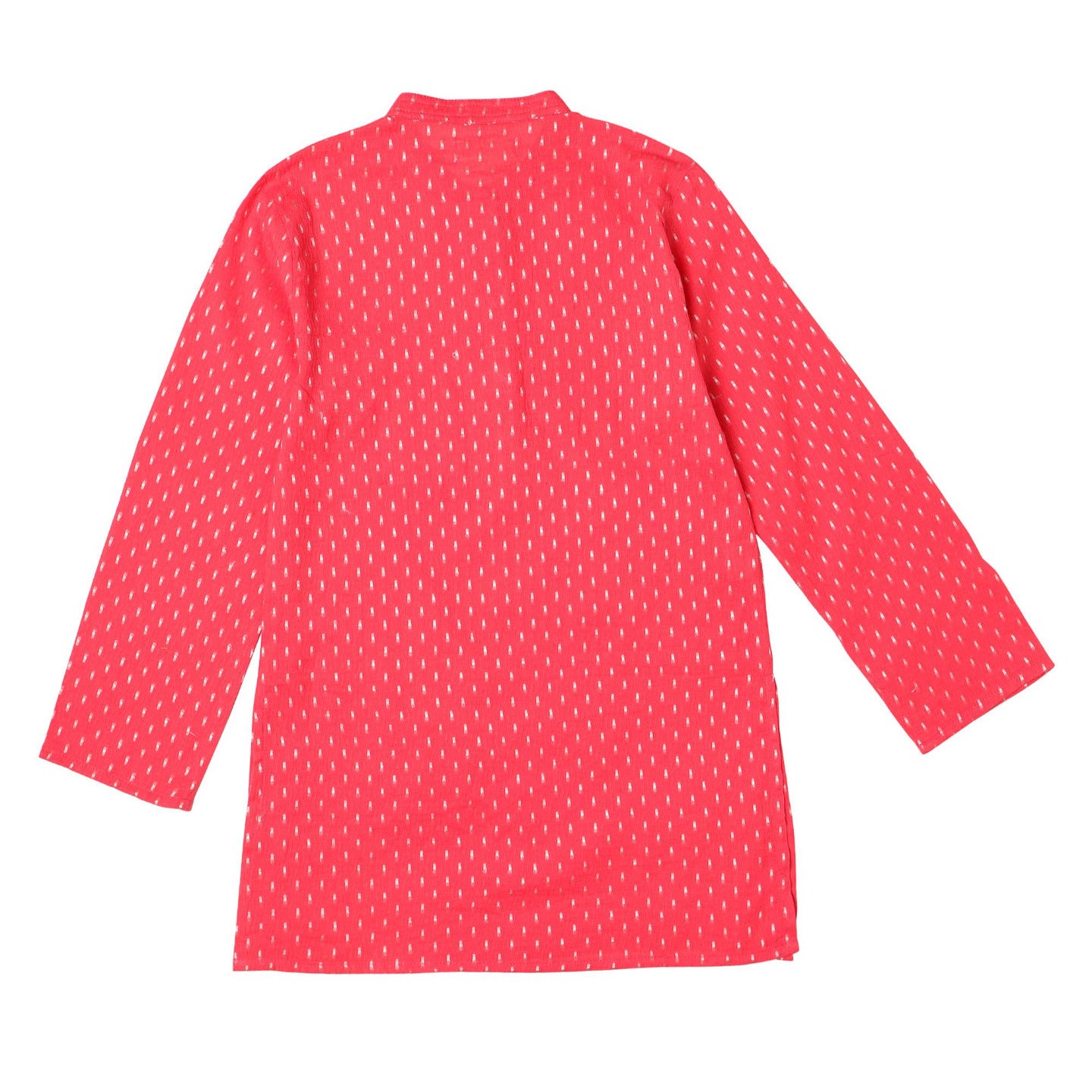 Jacquard Dobby Kurta Coral