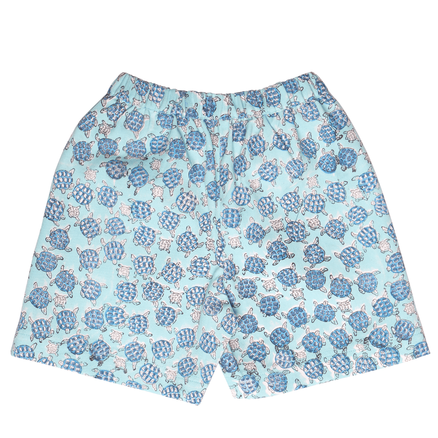 Boy's Block Printed Twill shorts Blue