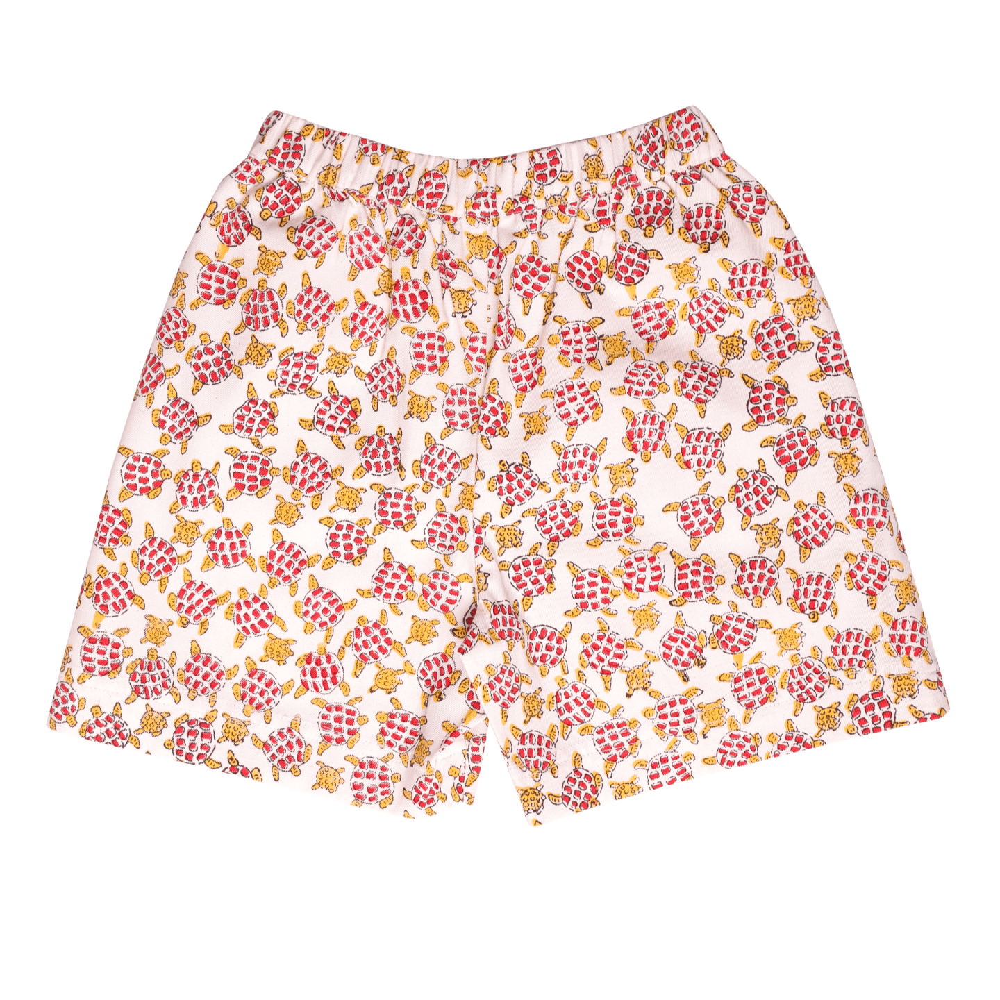 Boy's Block Printed Twill shorts Red
