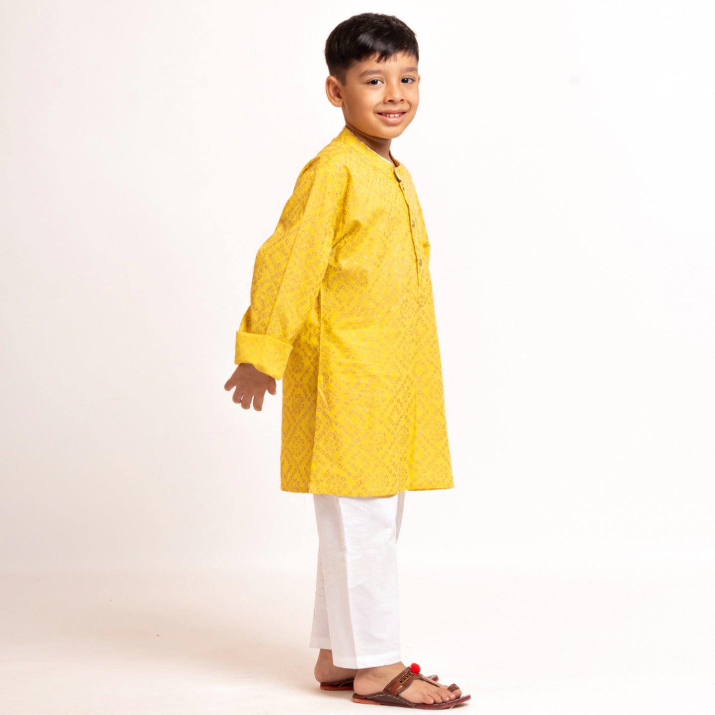 Boy's kurta Pyjama Set Yellow
