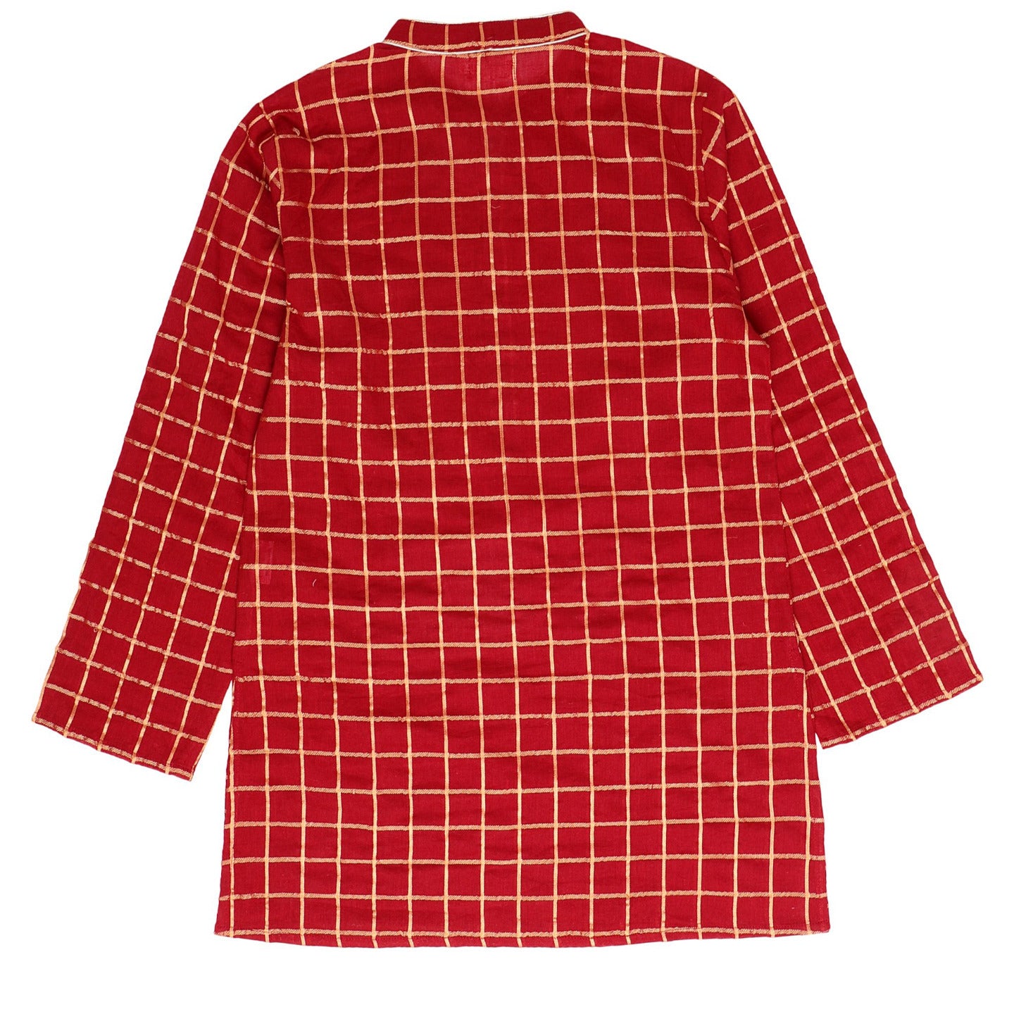 Red Check Kurta