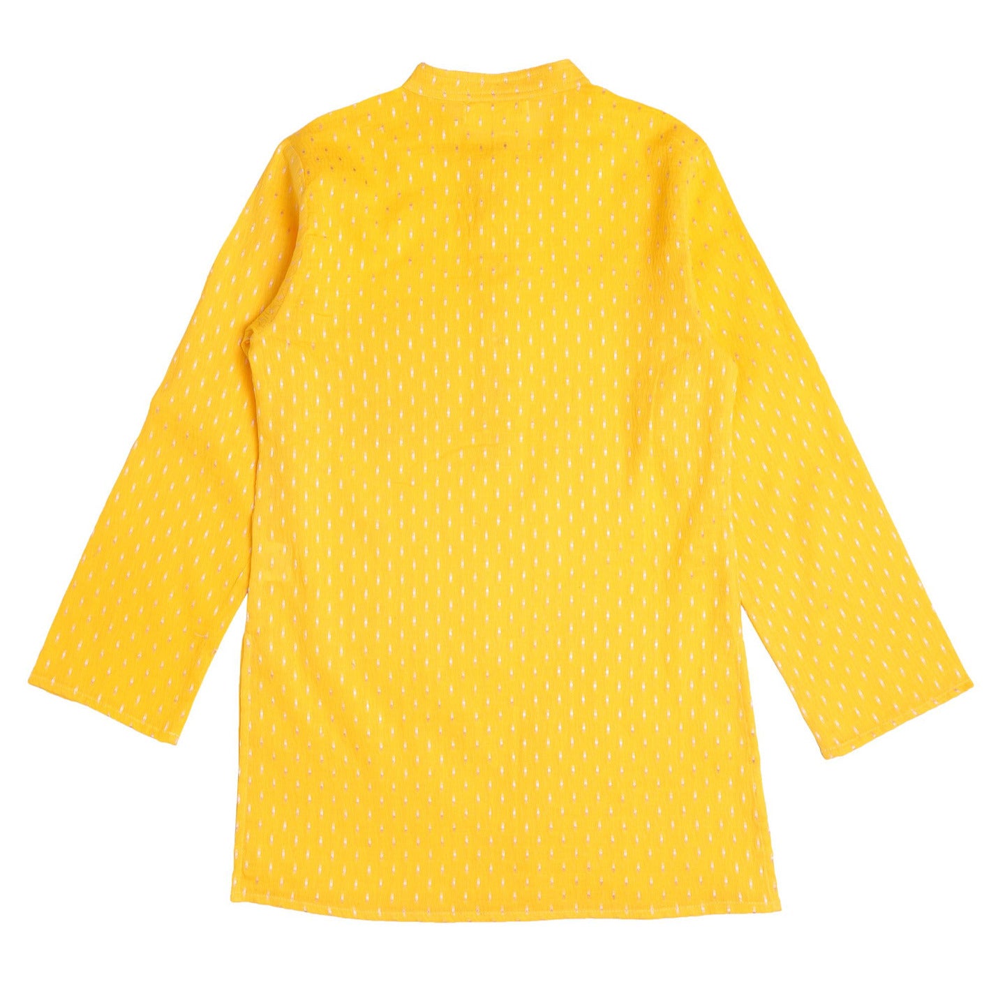 Jacquard Dobby Kurta Yellow
