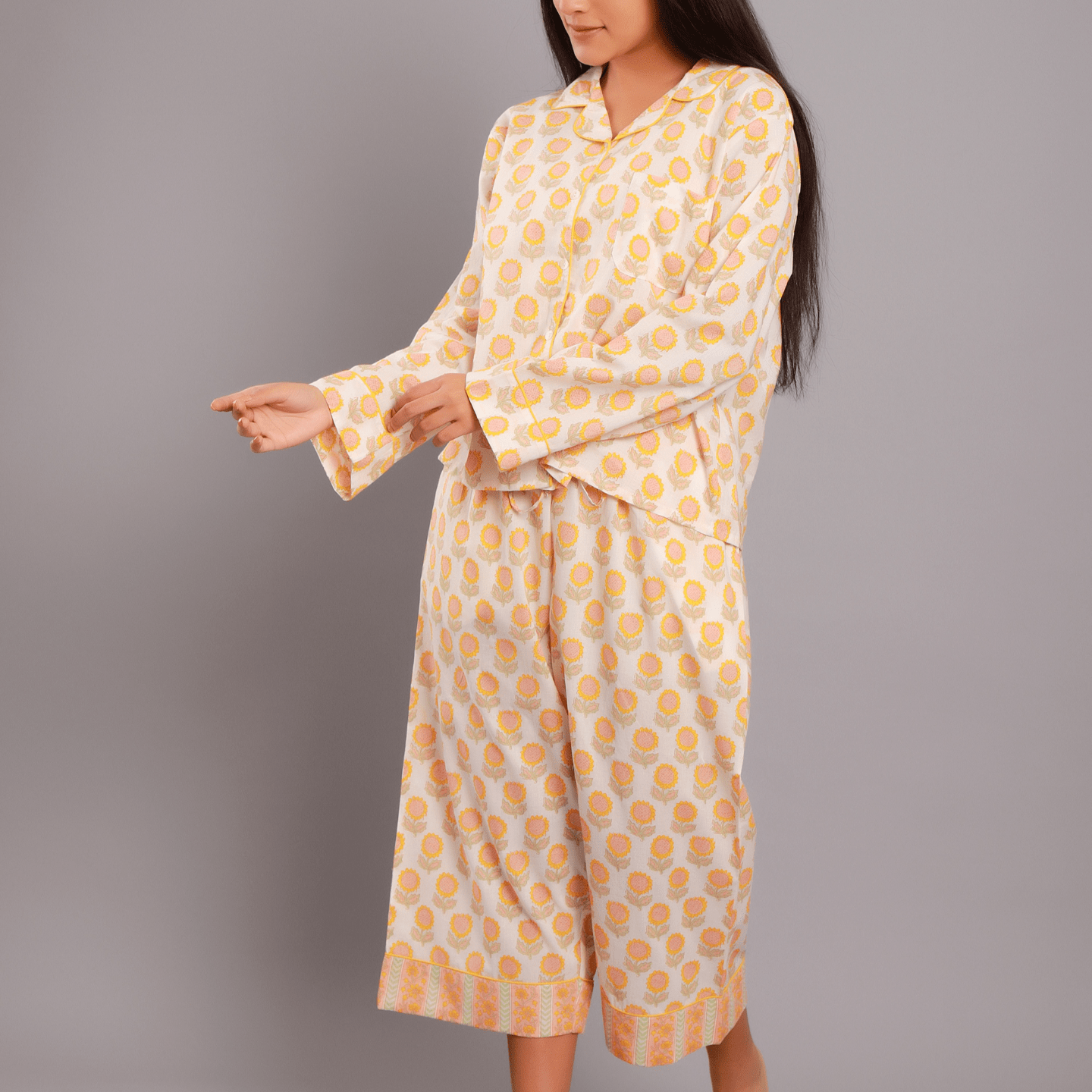 Women Night Suit Sunflower