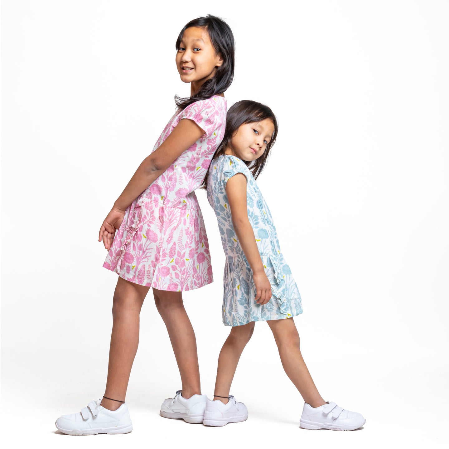 Girl's Printed Floral dress Pink