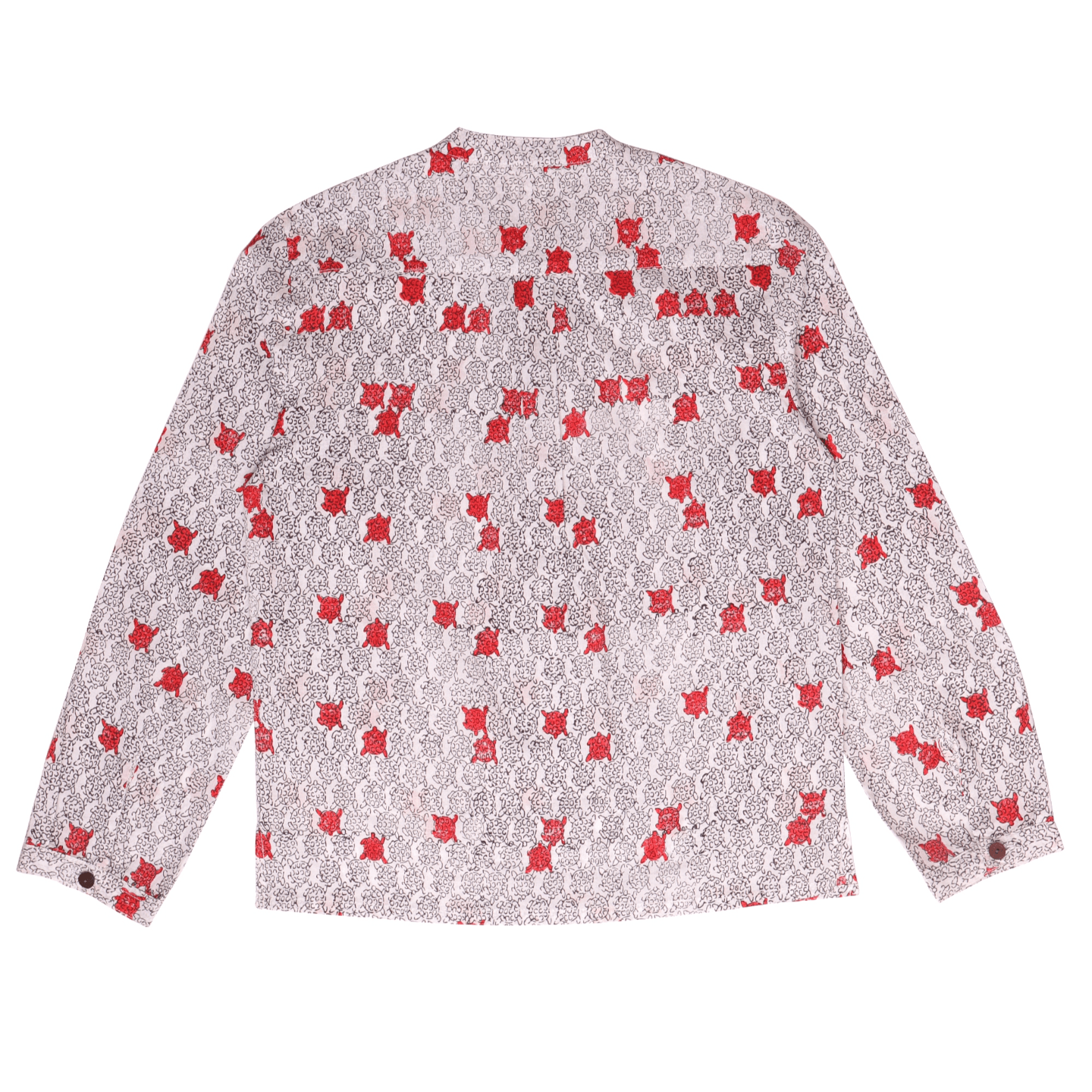 Block Printed Boy's Kurta Shirt Tortoise Red