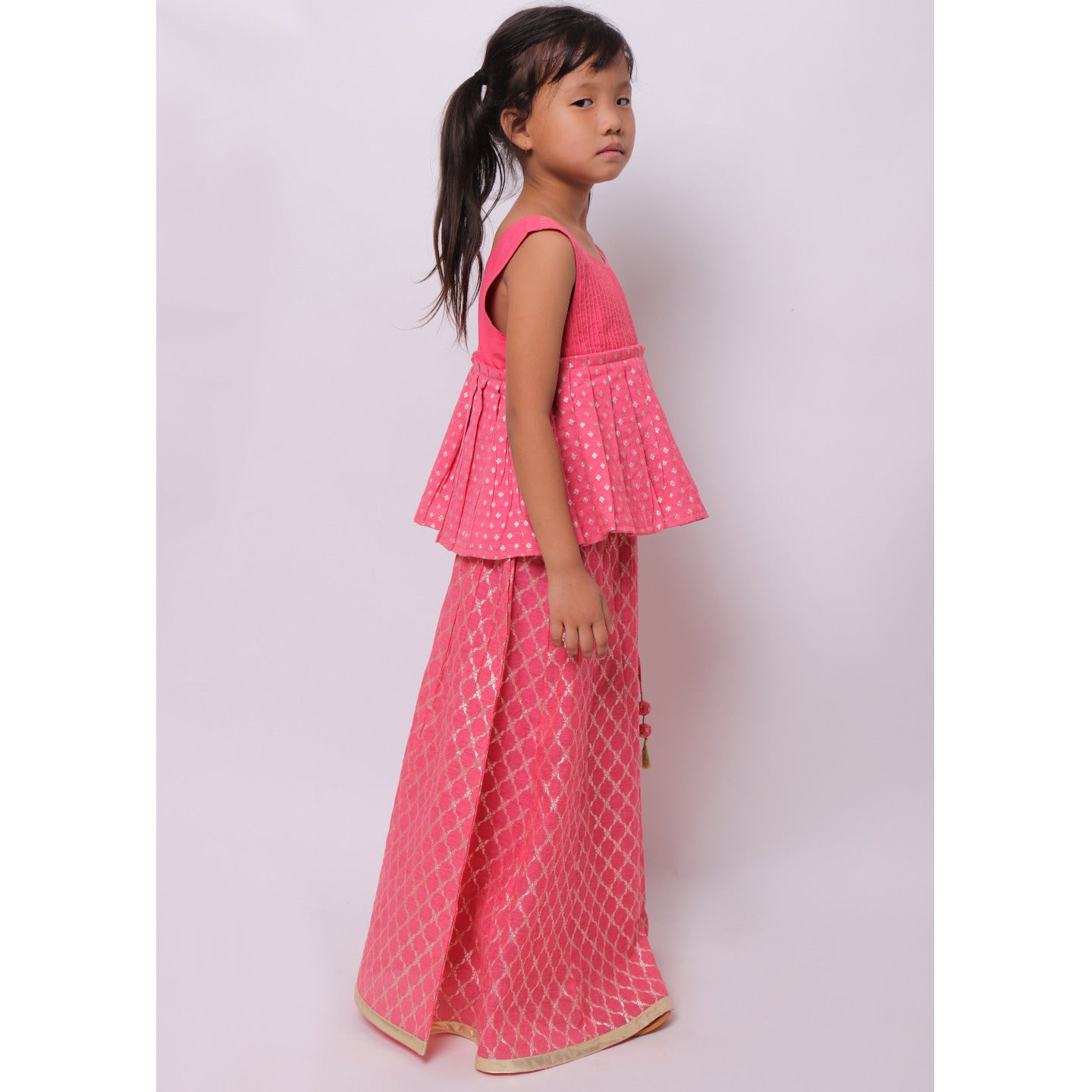 Banarasi Simone Lehenga choli Pink