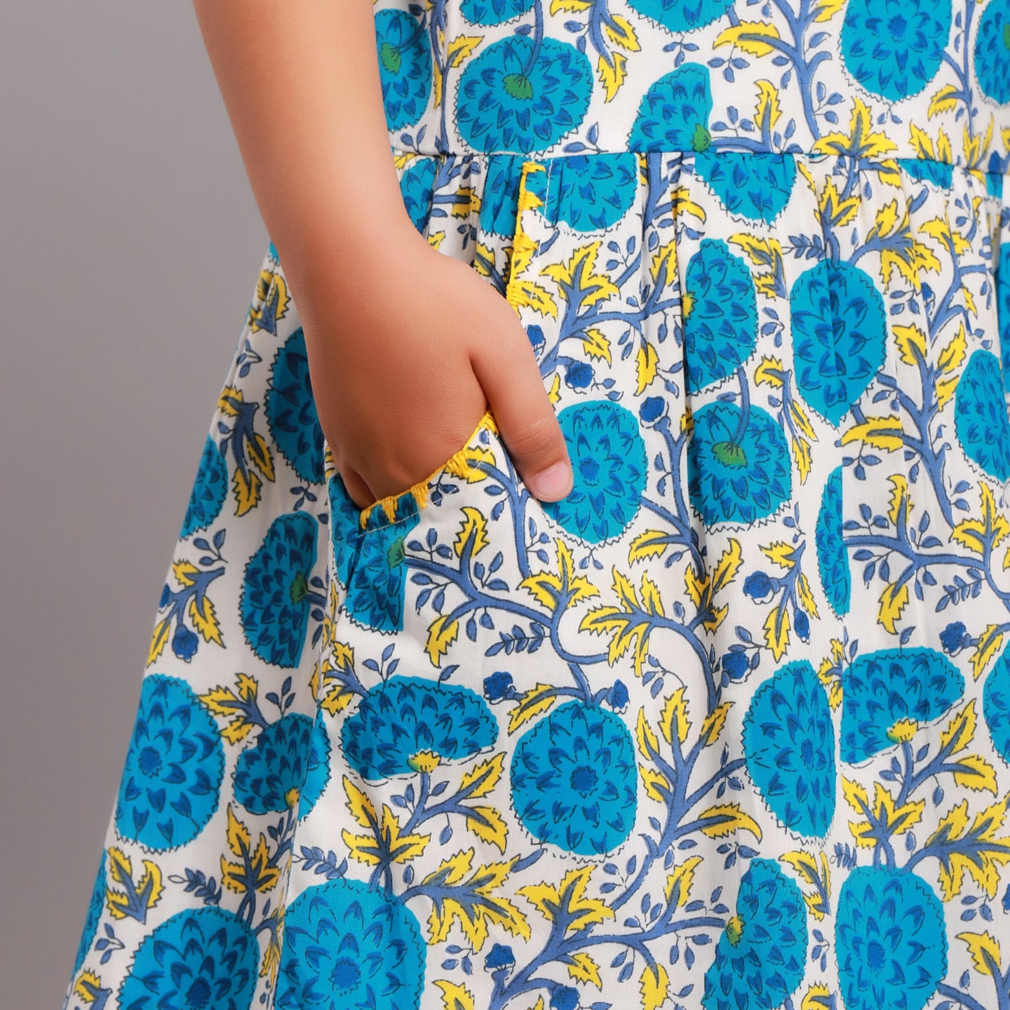 Lola Dress Marigold Blue