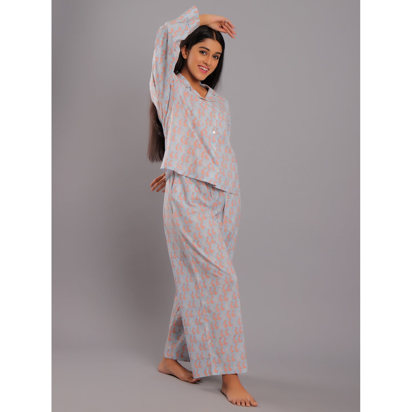 Bunny Night Suit PJ Set Blue