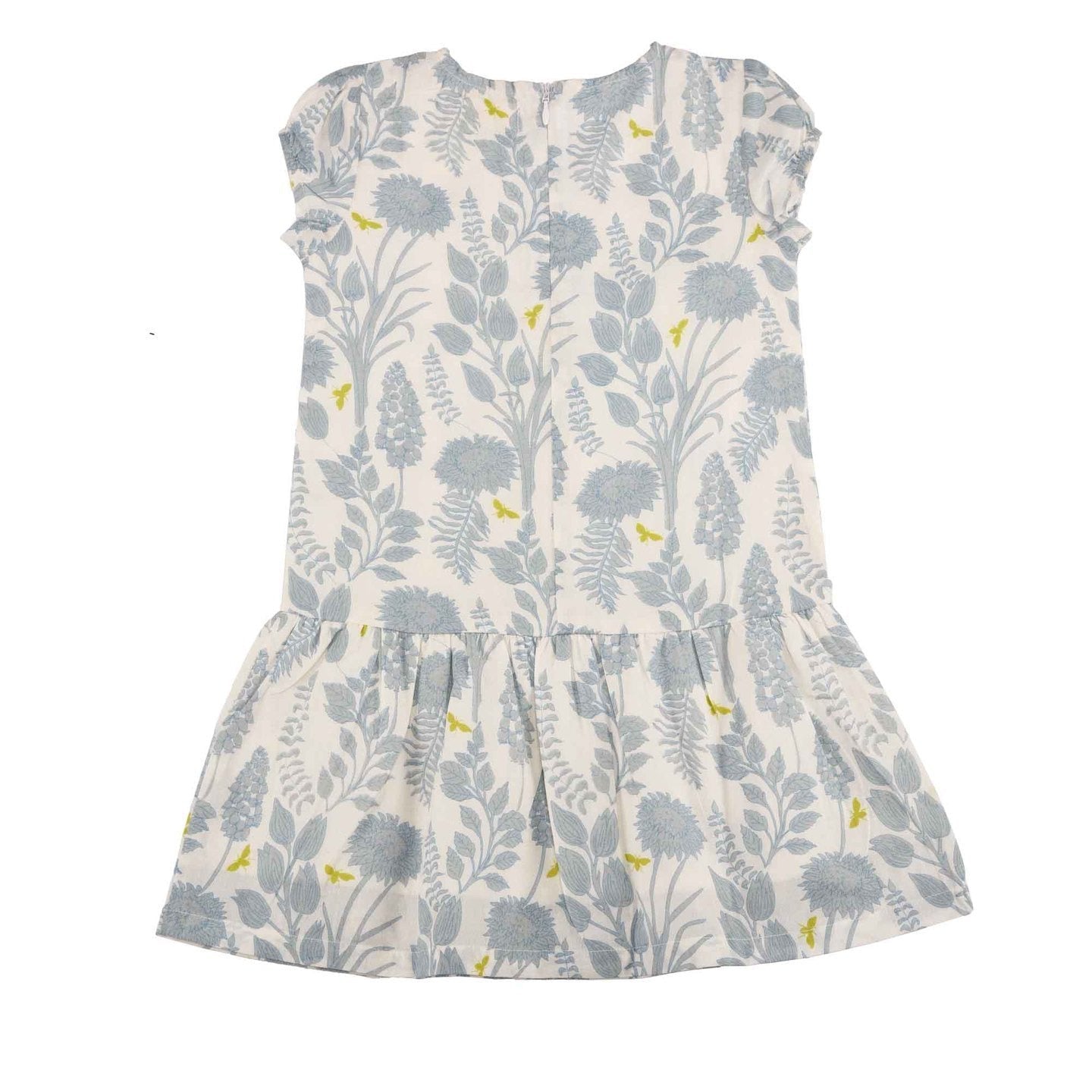 Girl's Printed Floral dress Grey