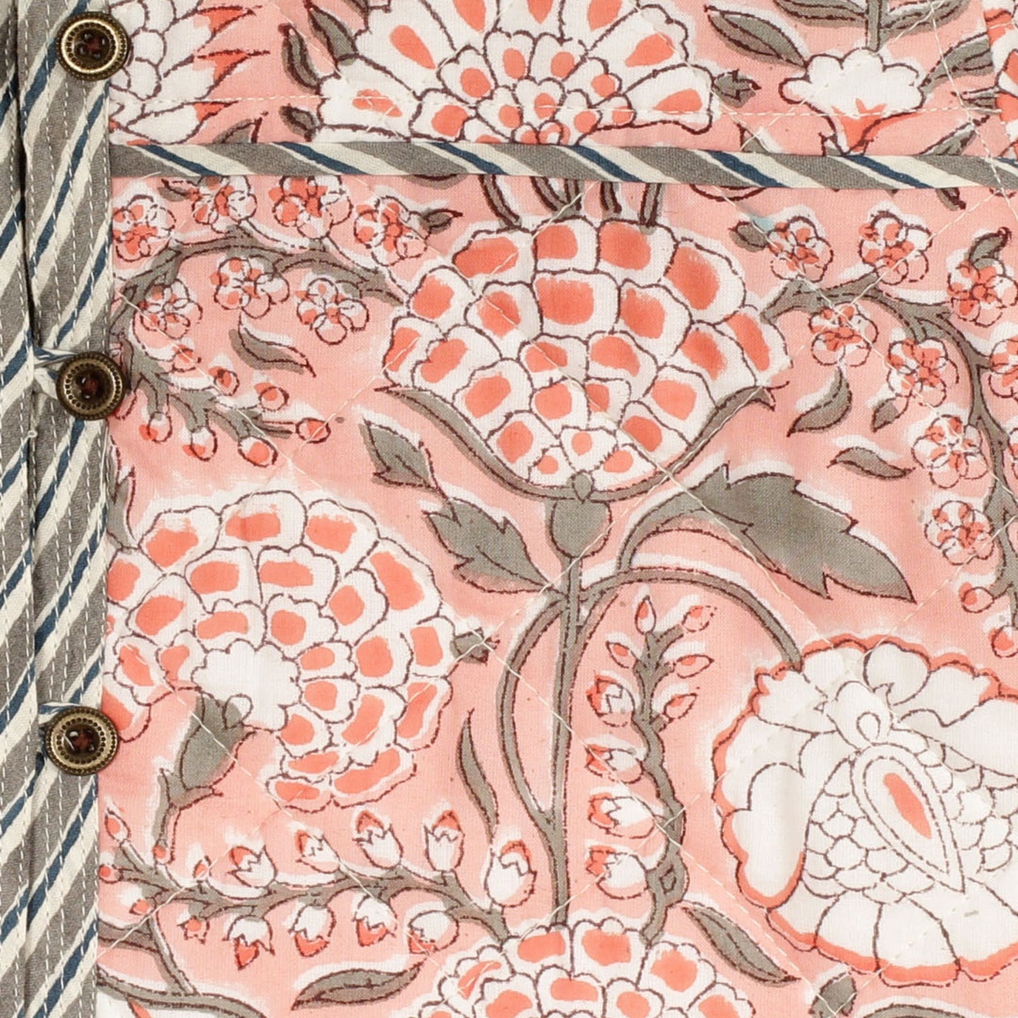 Quilted Reversible Jacket Peach