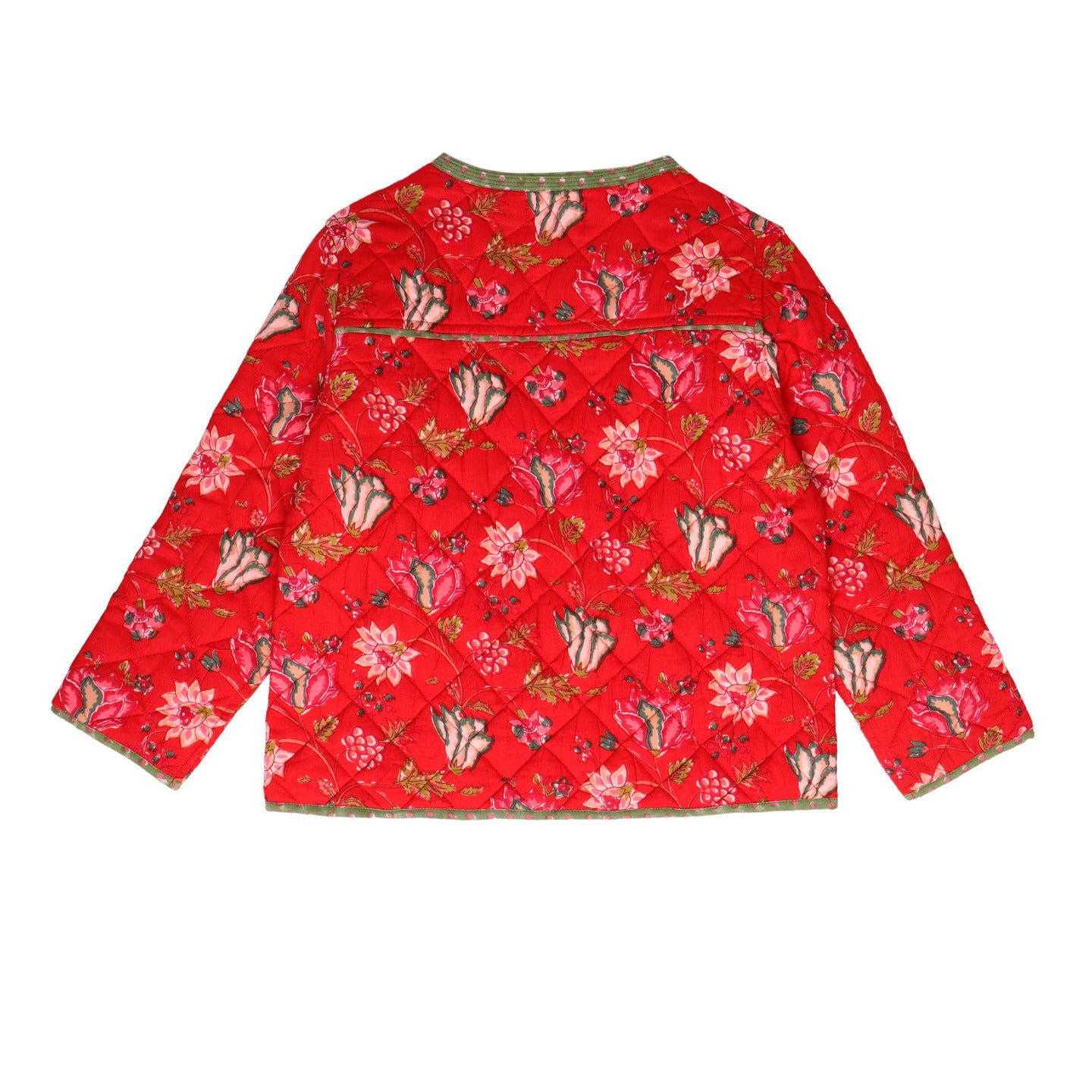 Quilted Reversible Jacket Red Jaal