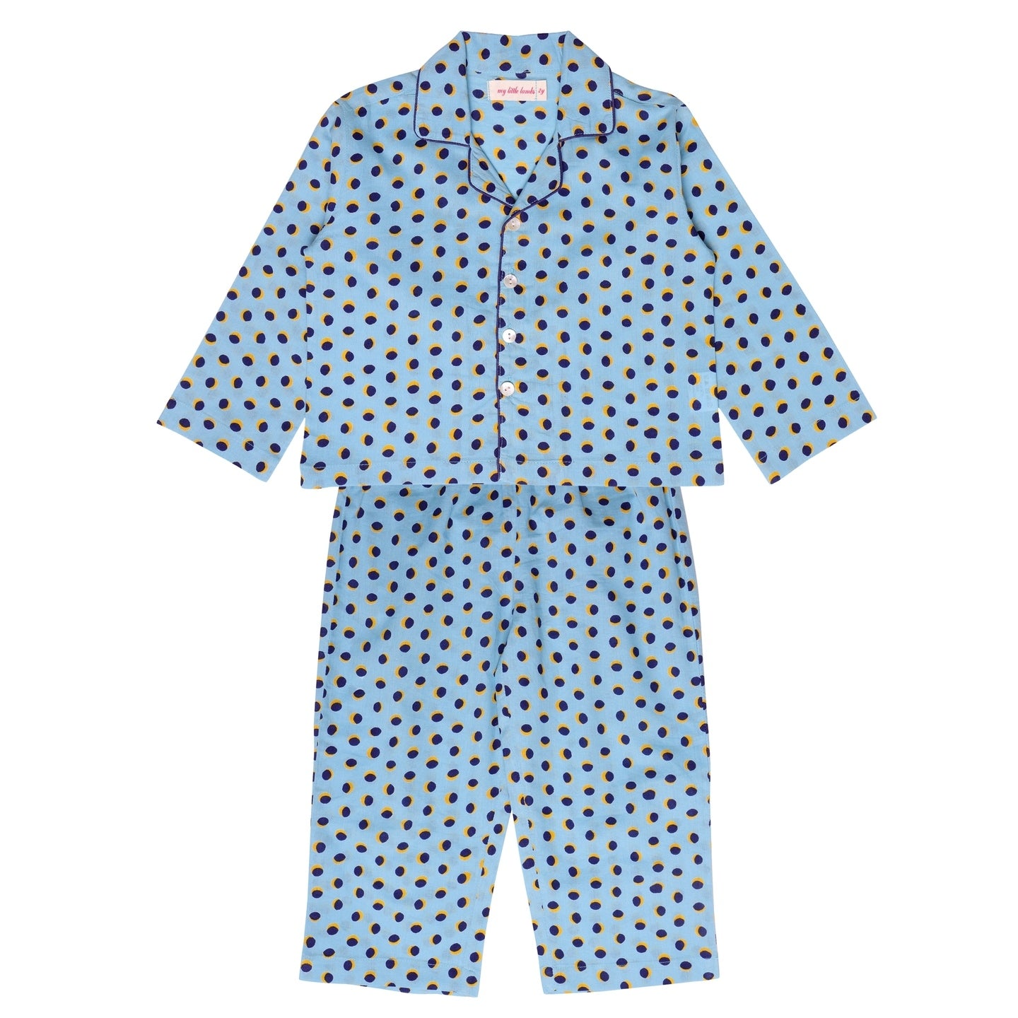 Printed Unisex Night Suit Luna Blue