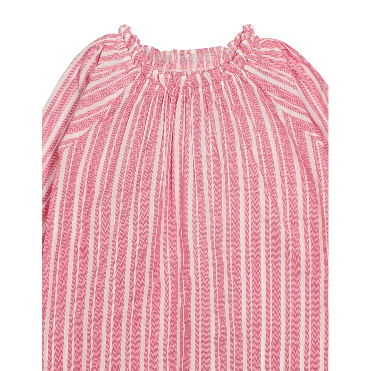Girl's Night Dress Chevron Stripes Pink Long Sleeved