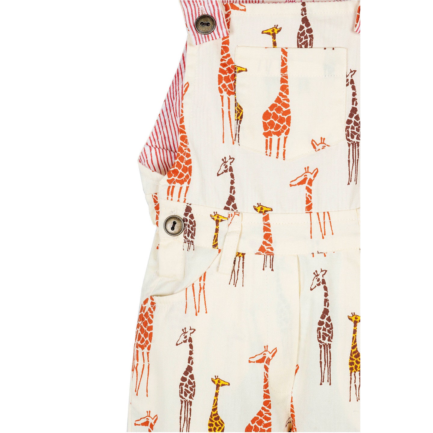 Printed Twill Dungree Giraffe Beige