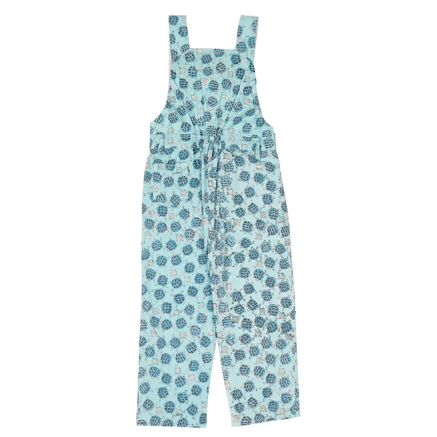 Tortoise print Full Length Dungarees Blue
