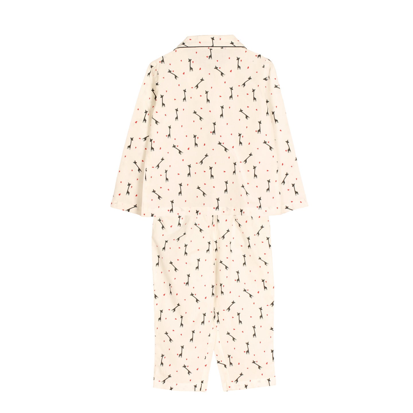 Printed unisex Night Suit Giraffe Black