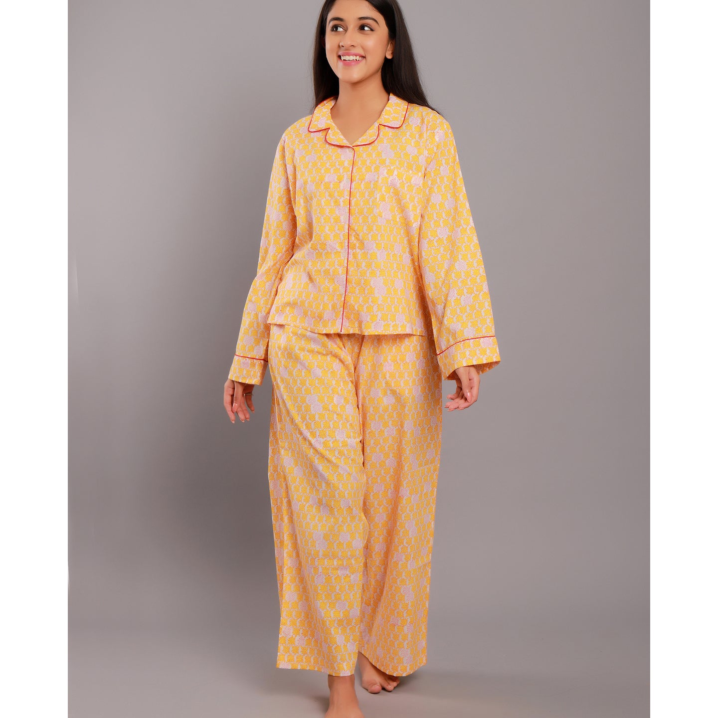 Tortoise Night Suit PJ Set Yellow