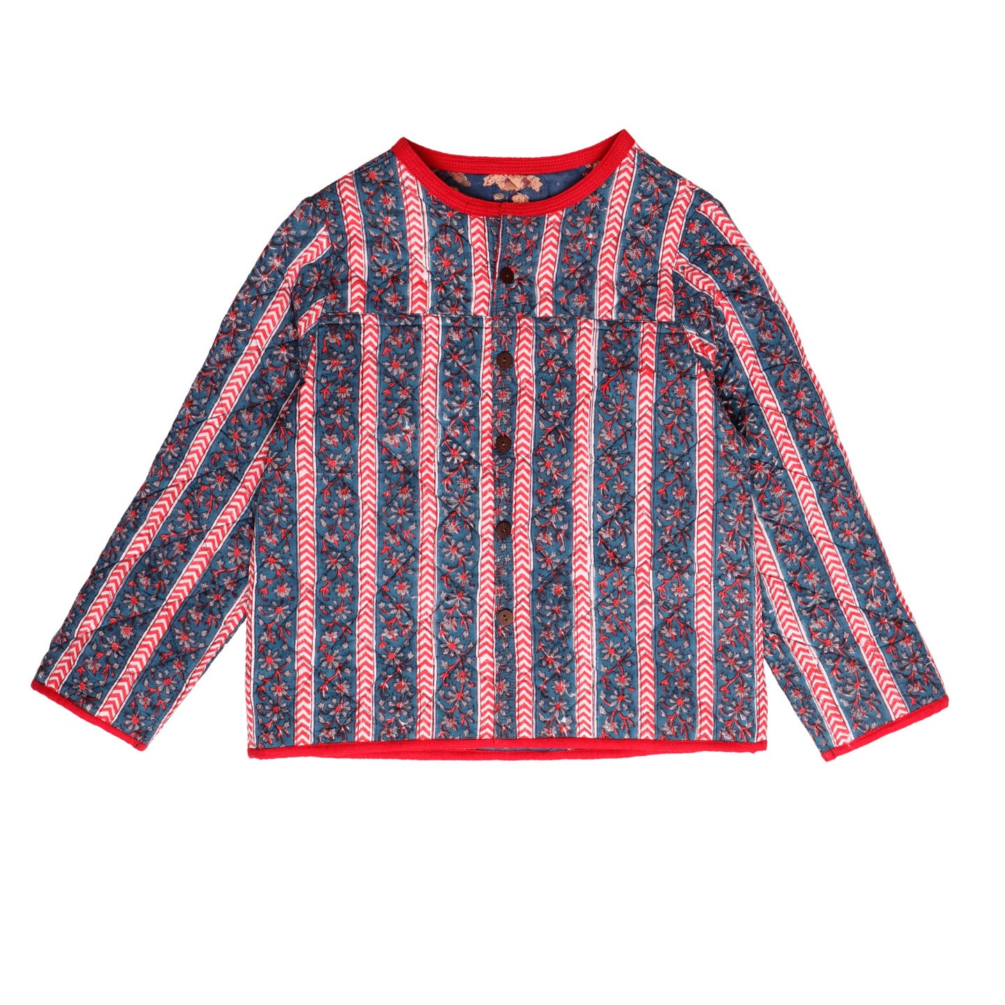 Quilted Reversible Jacket Teal Jaal