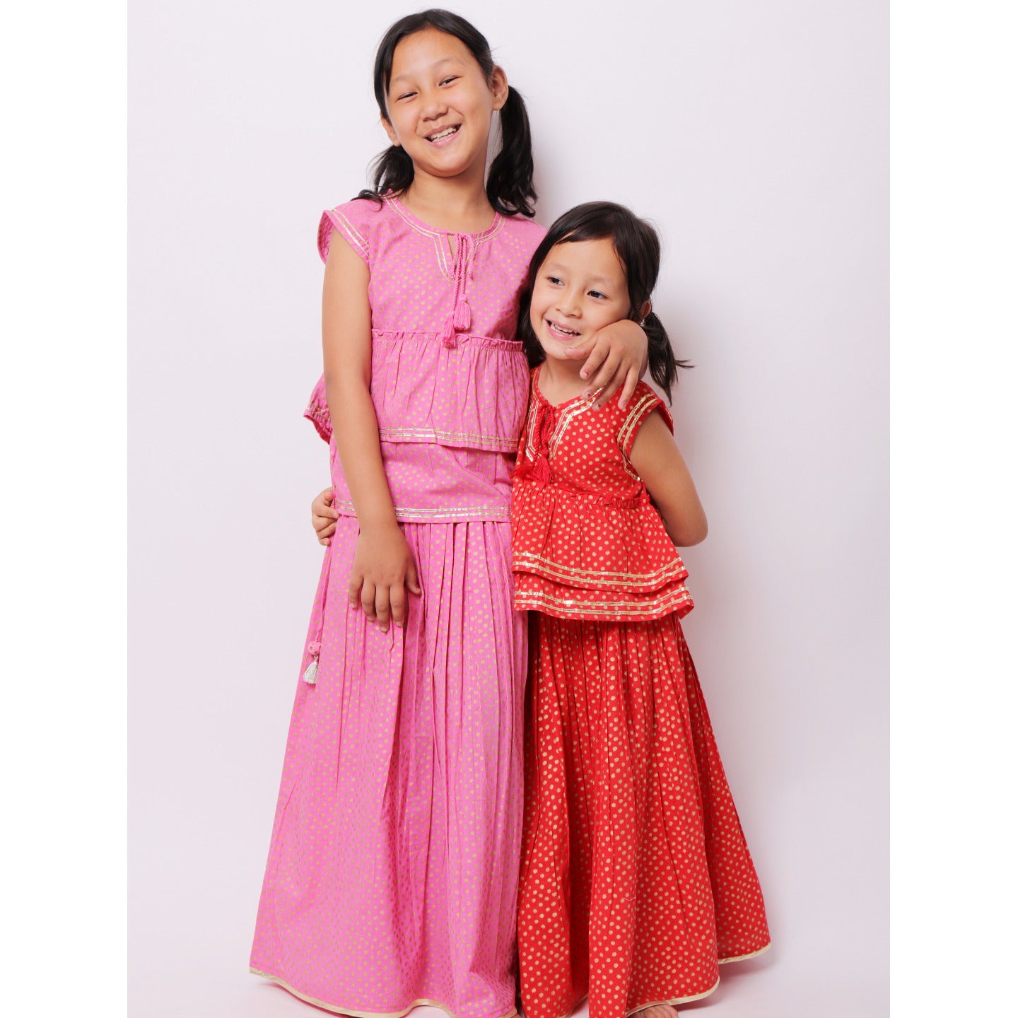 Dot Red Lehenga Choli Set