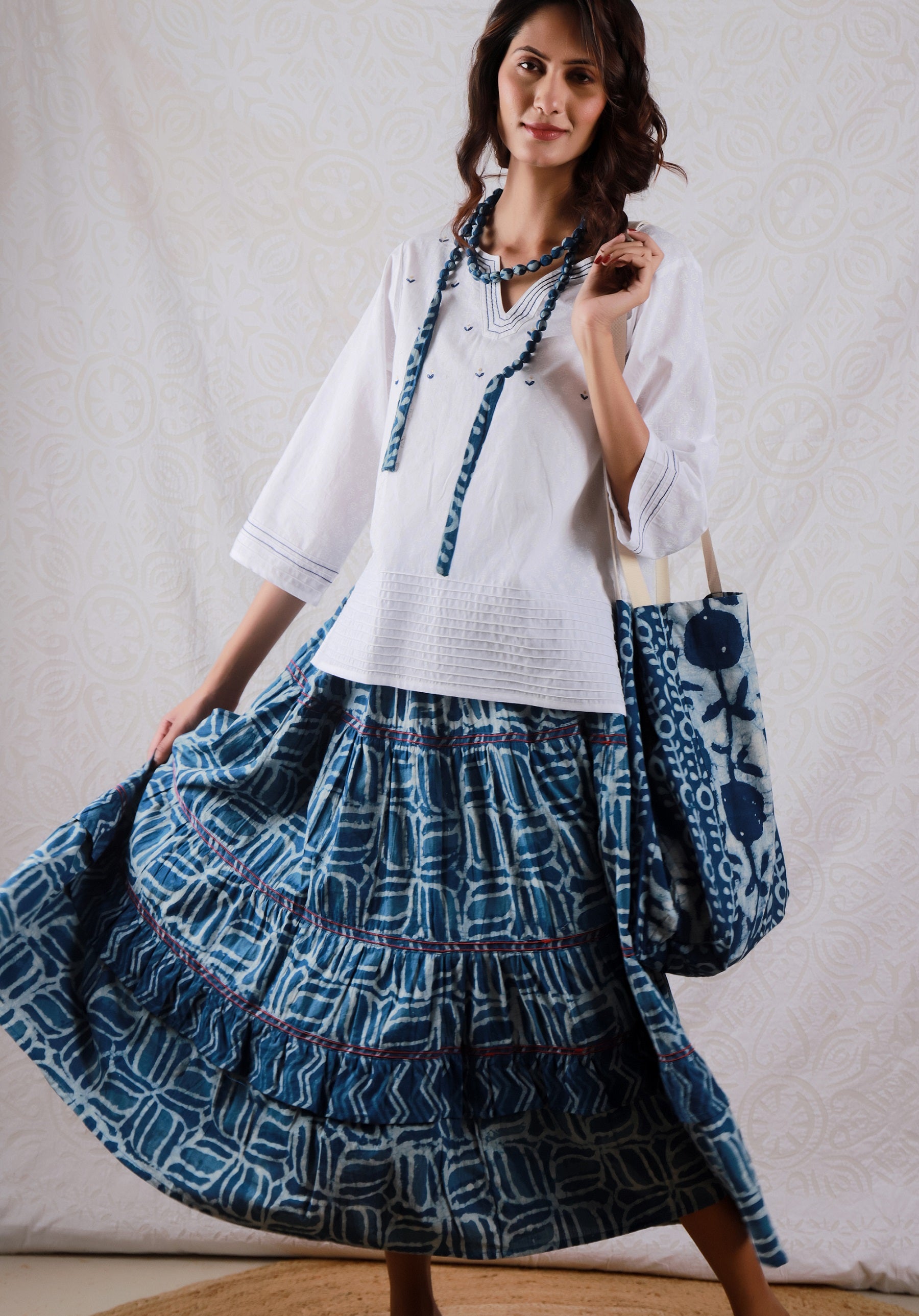 Women Printed Skirt Set