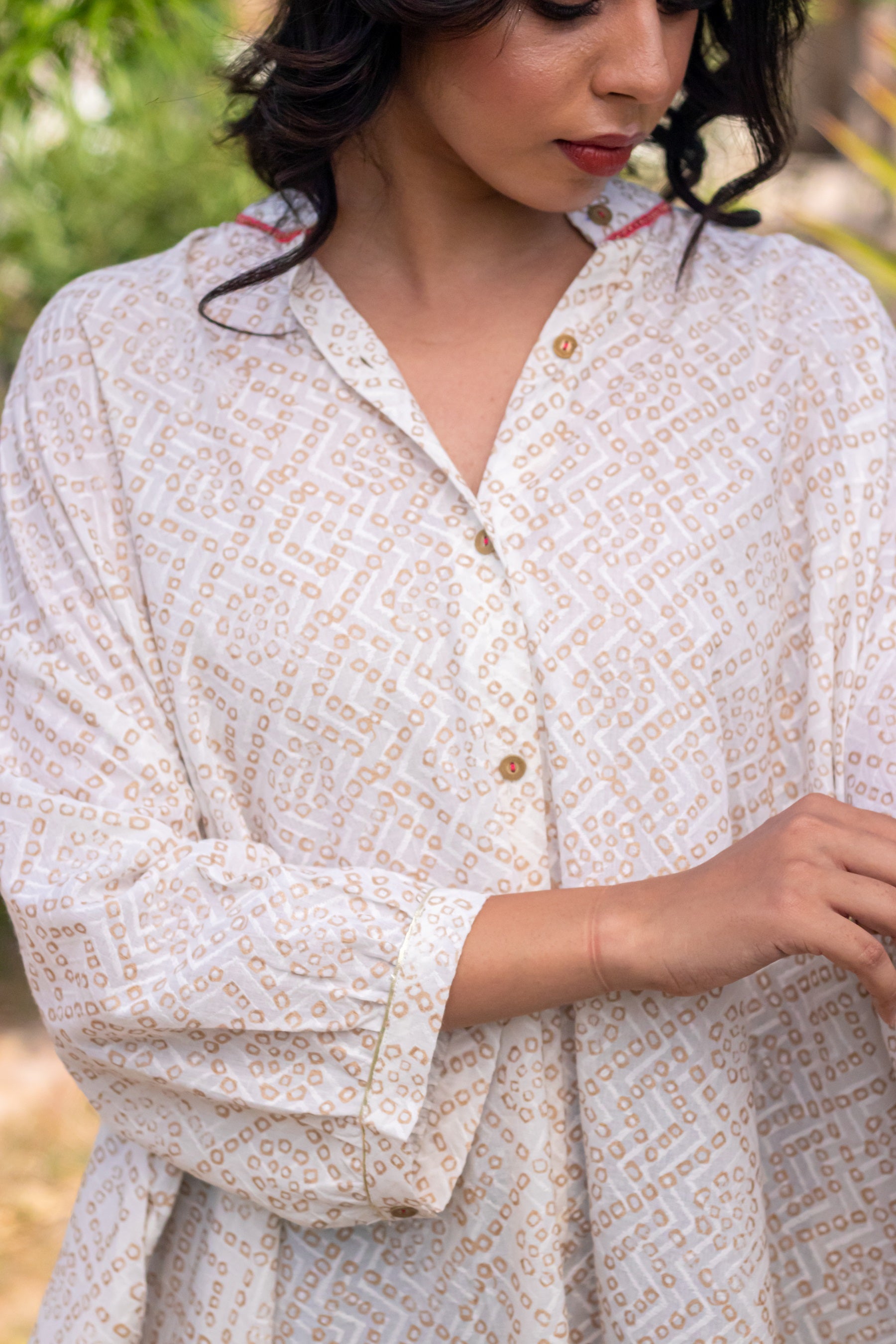 Women Block printed Oversized shirt dress