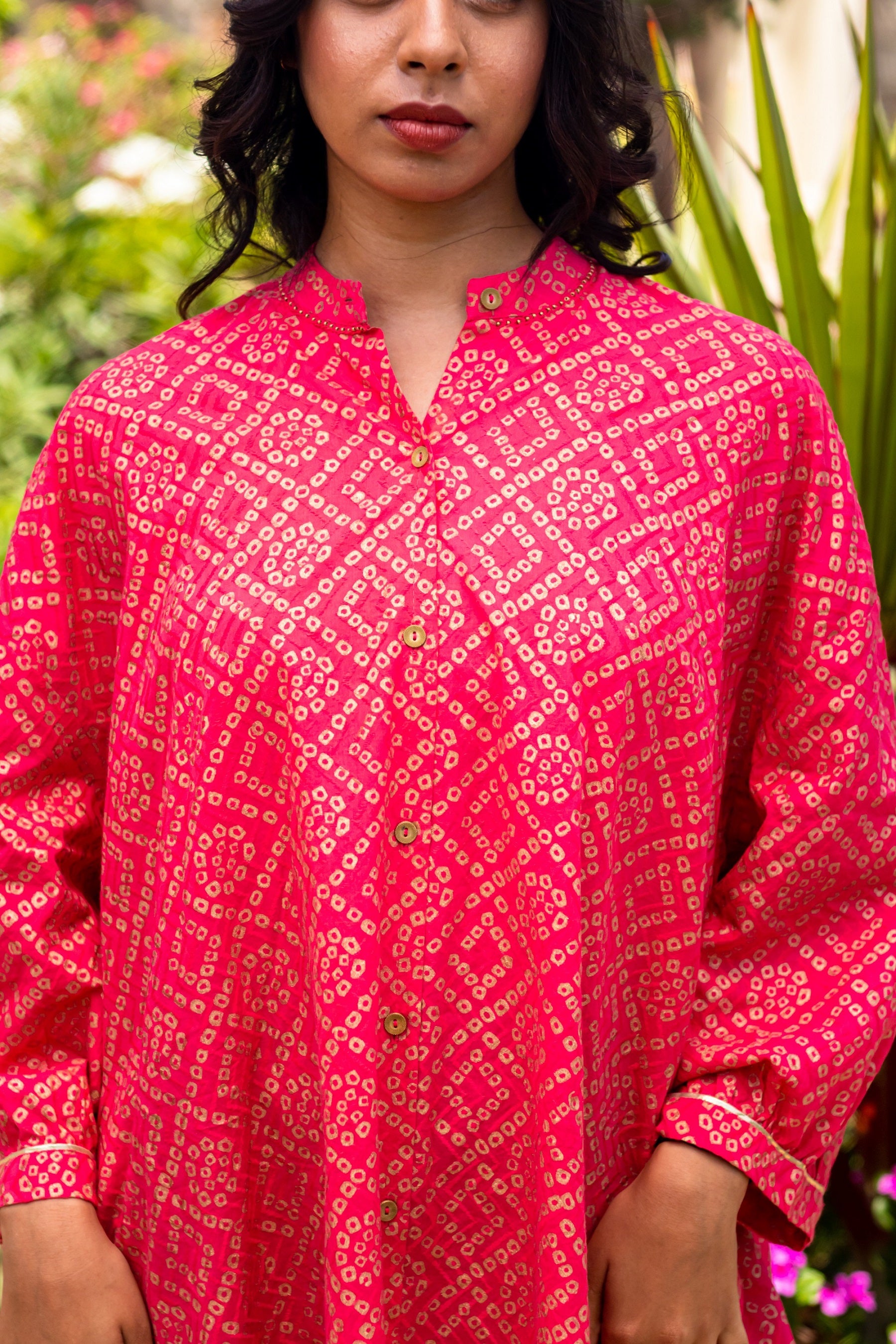 Women Block printed Oversized shirt dress