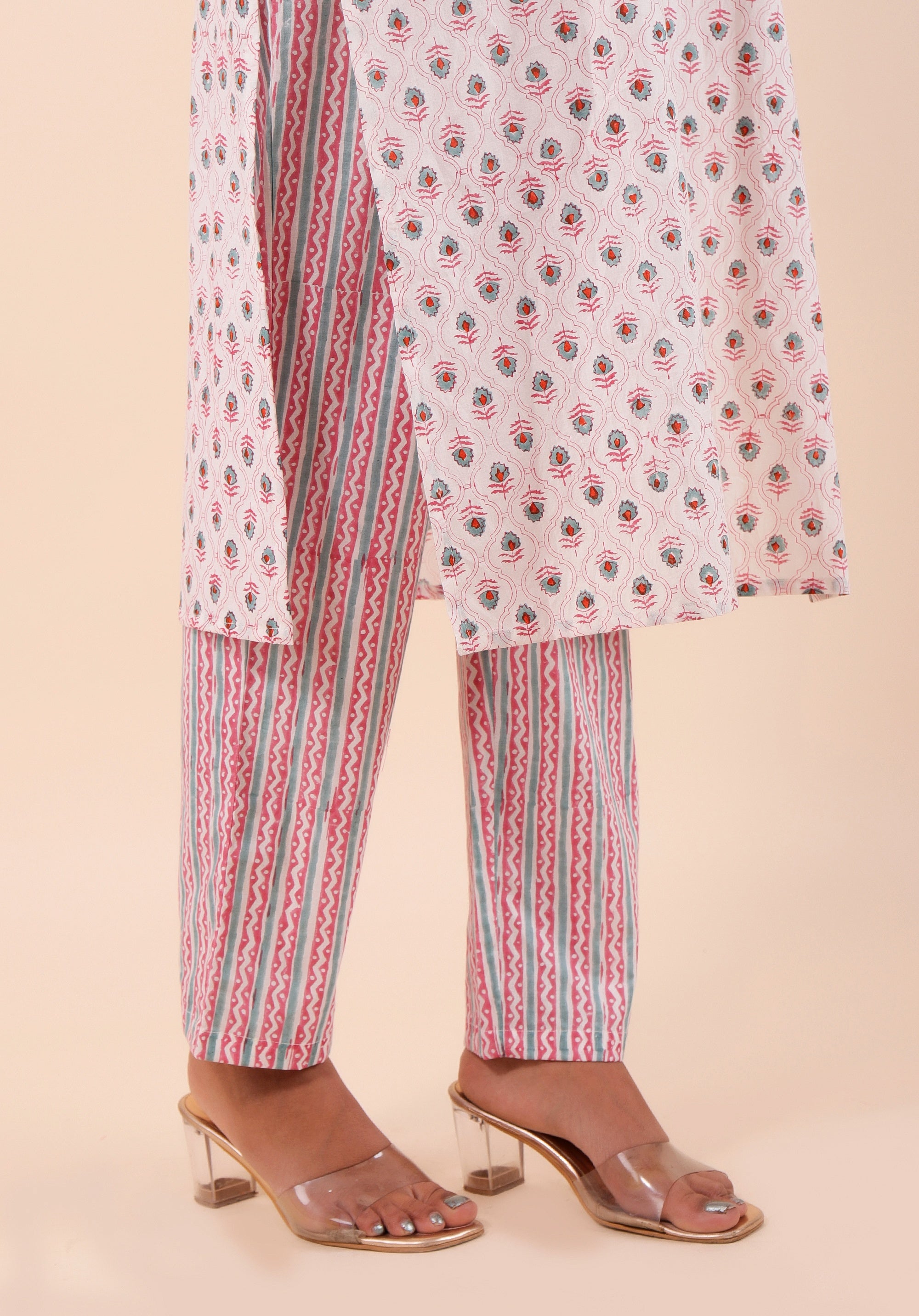 Women Kurta Set Mughal Teal