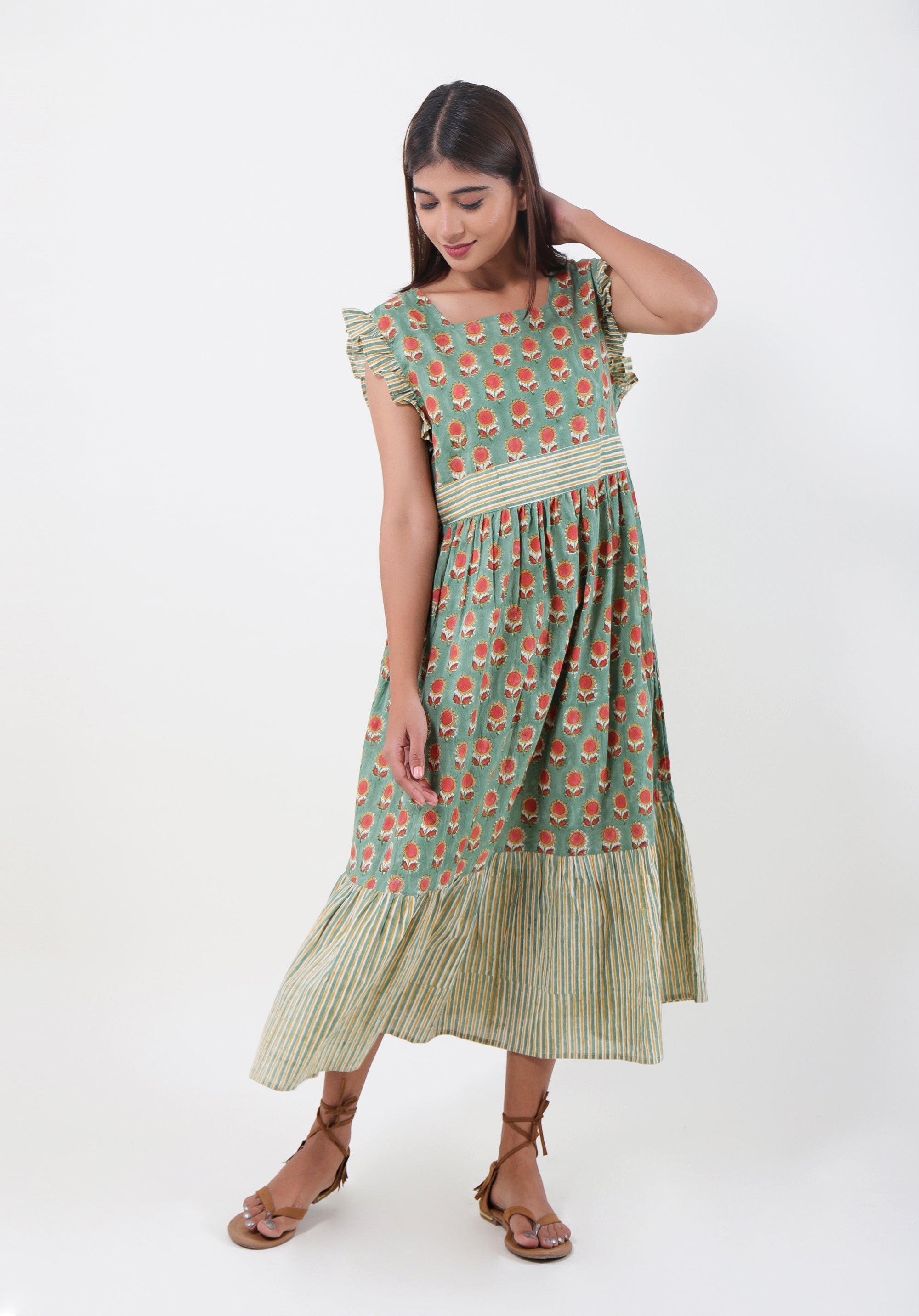 Women Printed dress Divya Sunflower