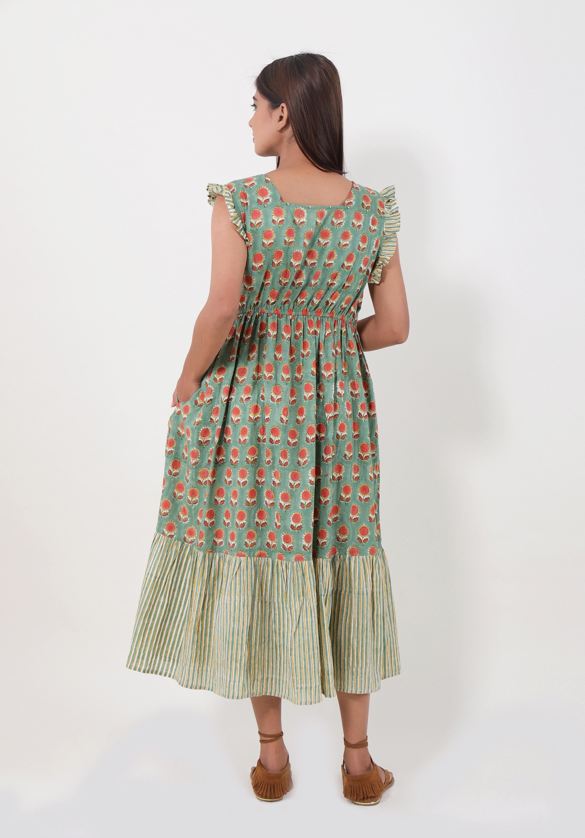 Women Printed dress Divya Sunflower
