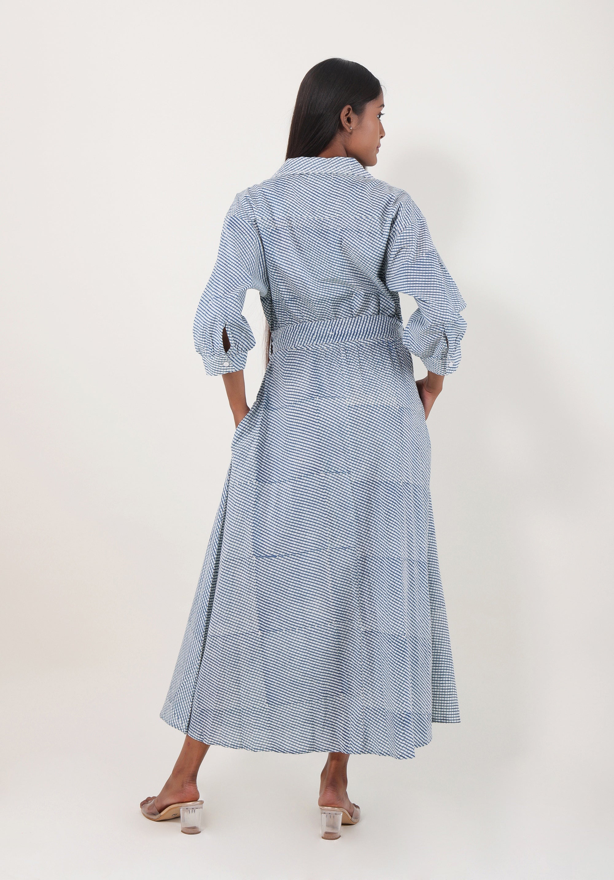 Women dress Claire Shirt Dress Check Blue