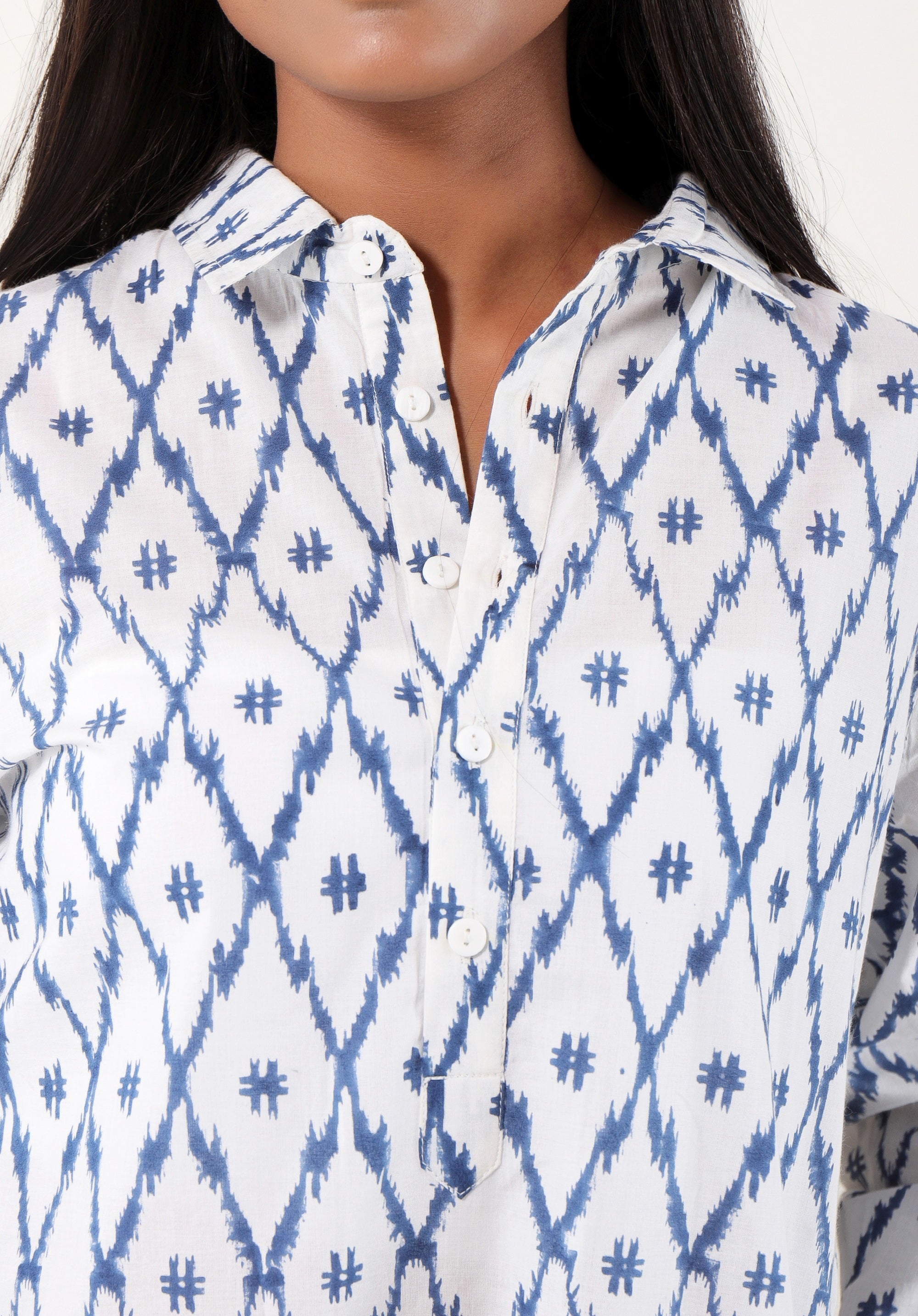 Women Printed dress Kris Shirt dress ikkat