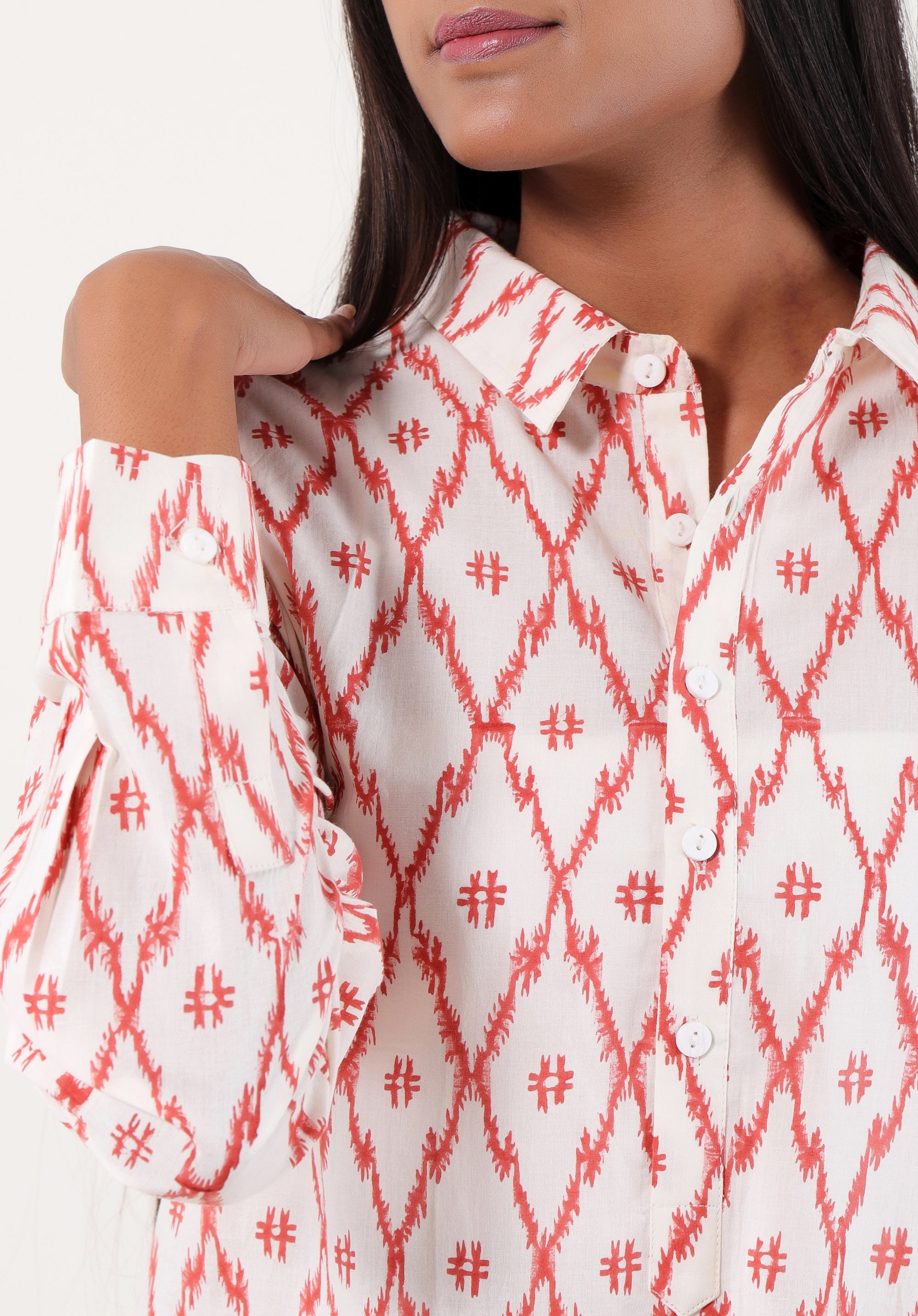 Women Printed dress Kris Shirt dress ikkat